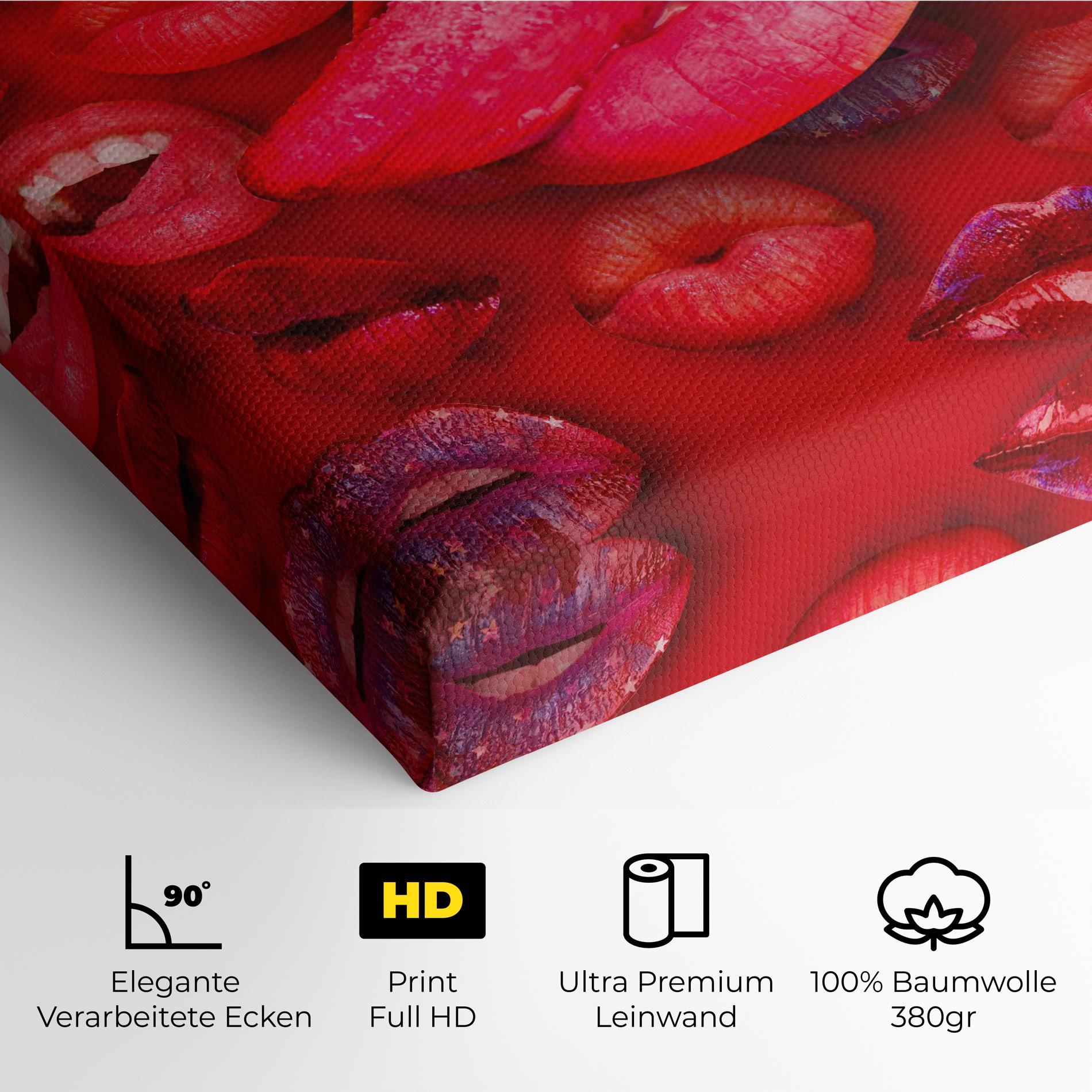 Leinwandbild Big Tongue Collage mockup 4