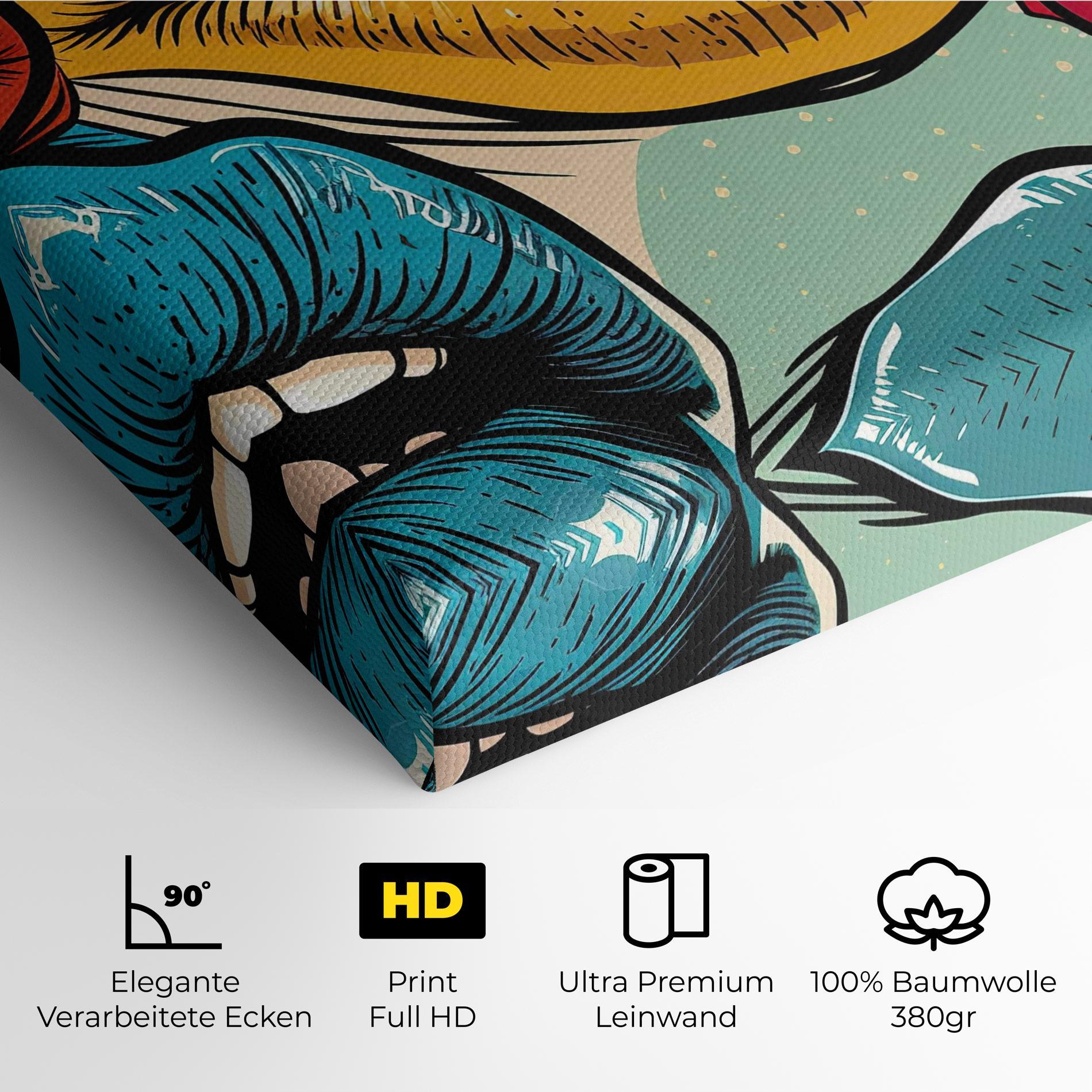 Leinwandbild Comic Book Color Lips mockup 4