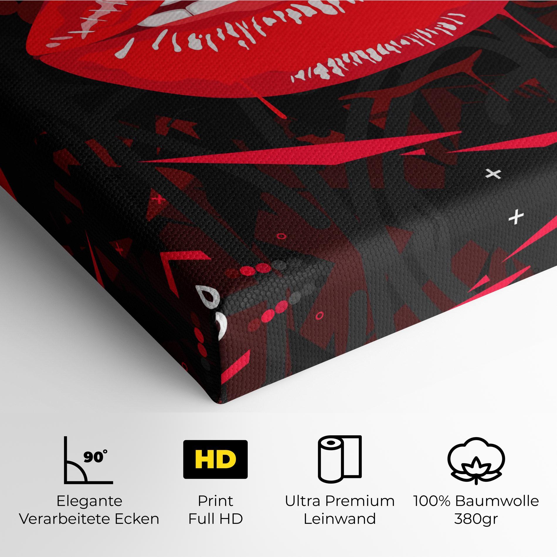 Leinwandbild Graff Lips mockup 4