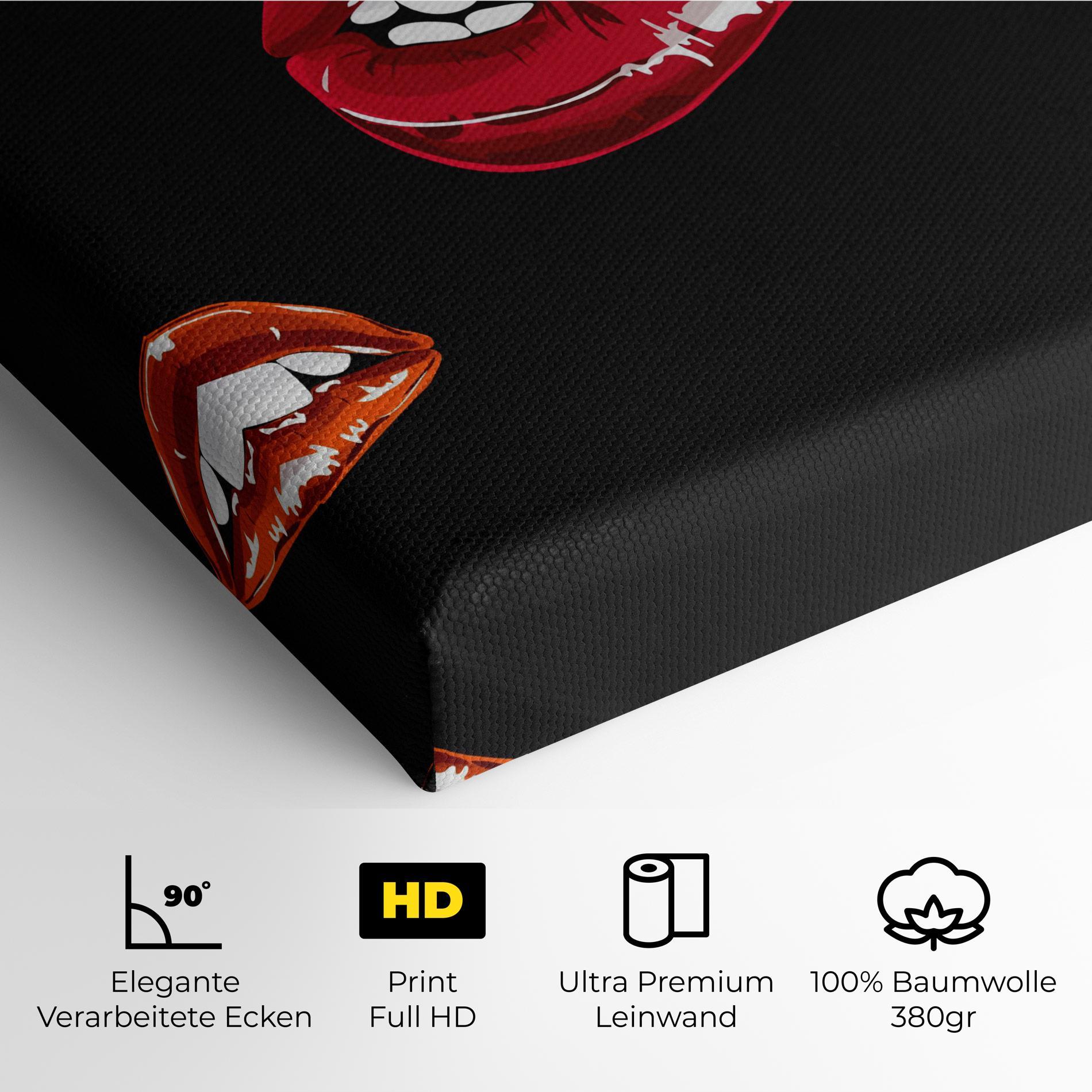 Leinwandbild Mix Color Lips mockup 4