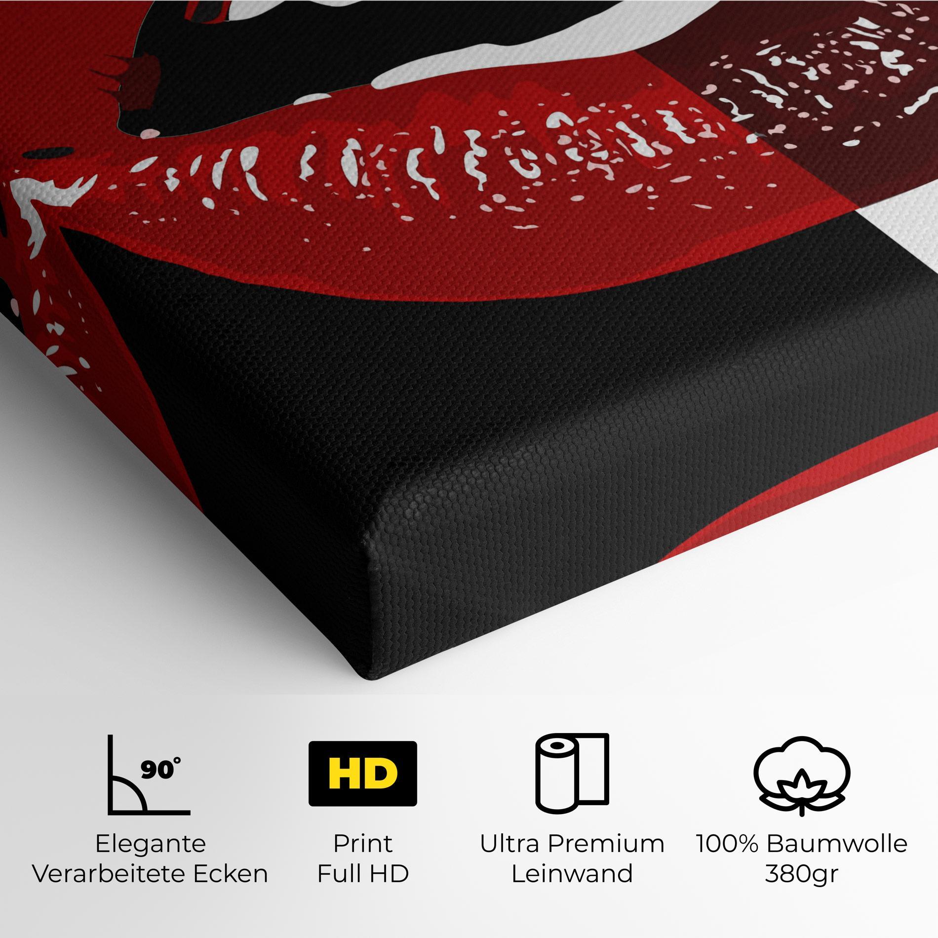 Leinwandbild Red Shade Lips mockup 4