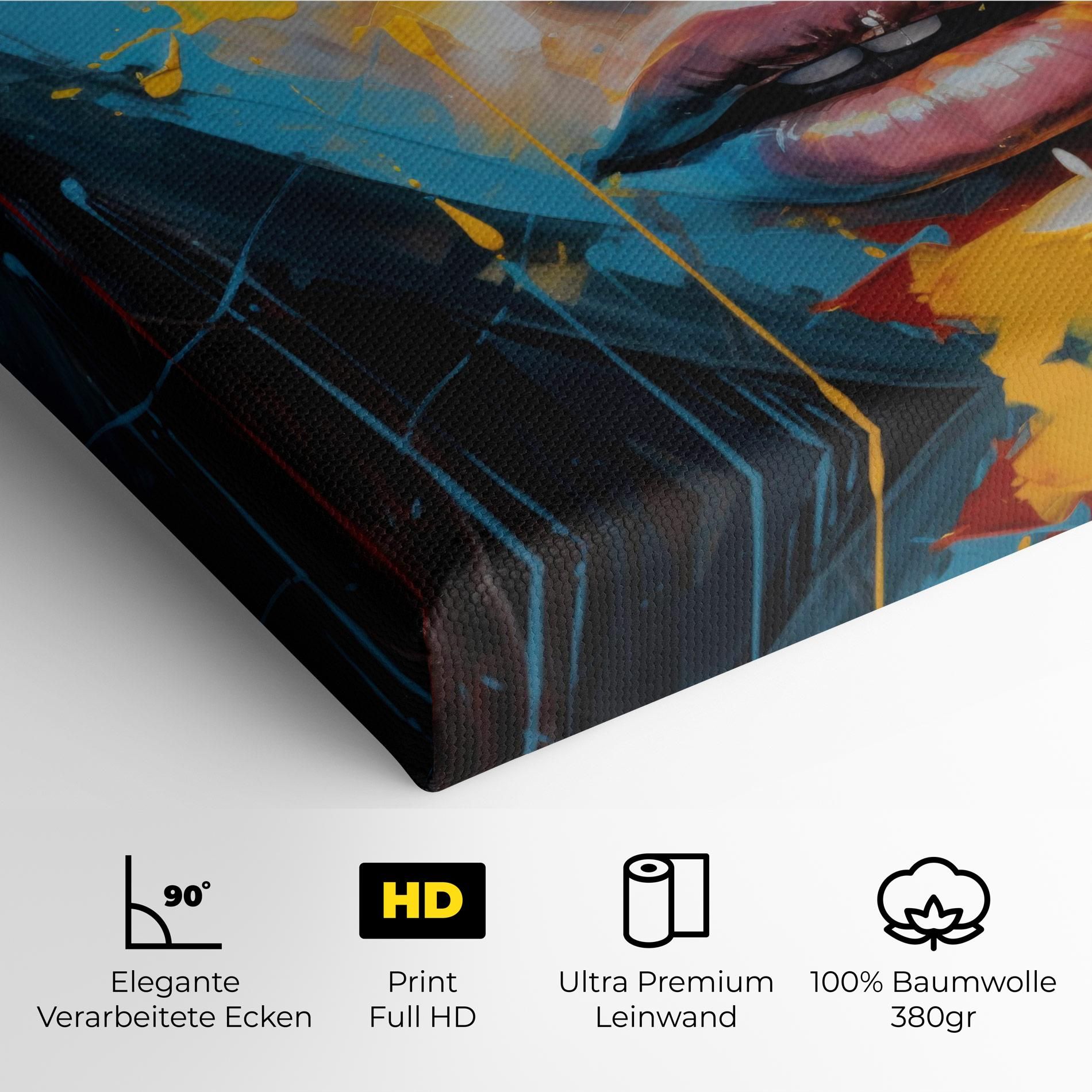 Woman Abstract Lips mockup 4