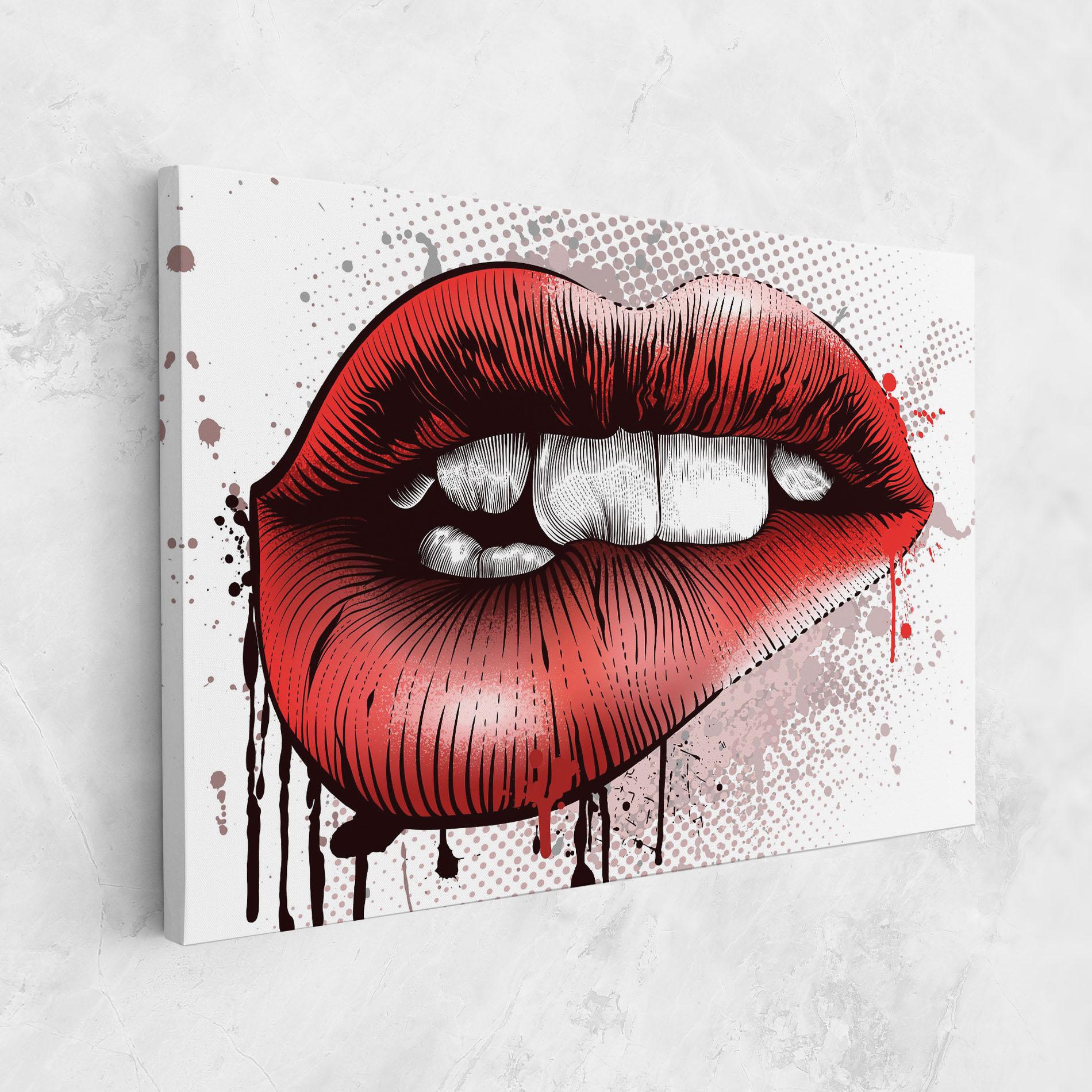 Leinwandbild Lips Pop Artistic mockup 1
