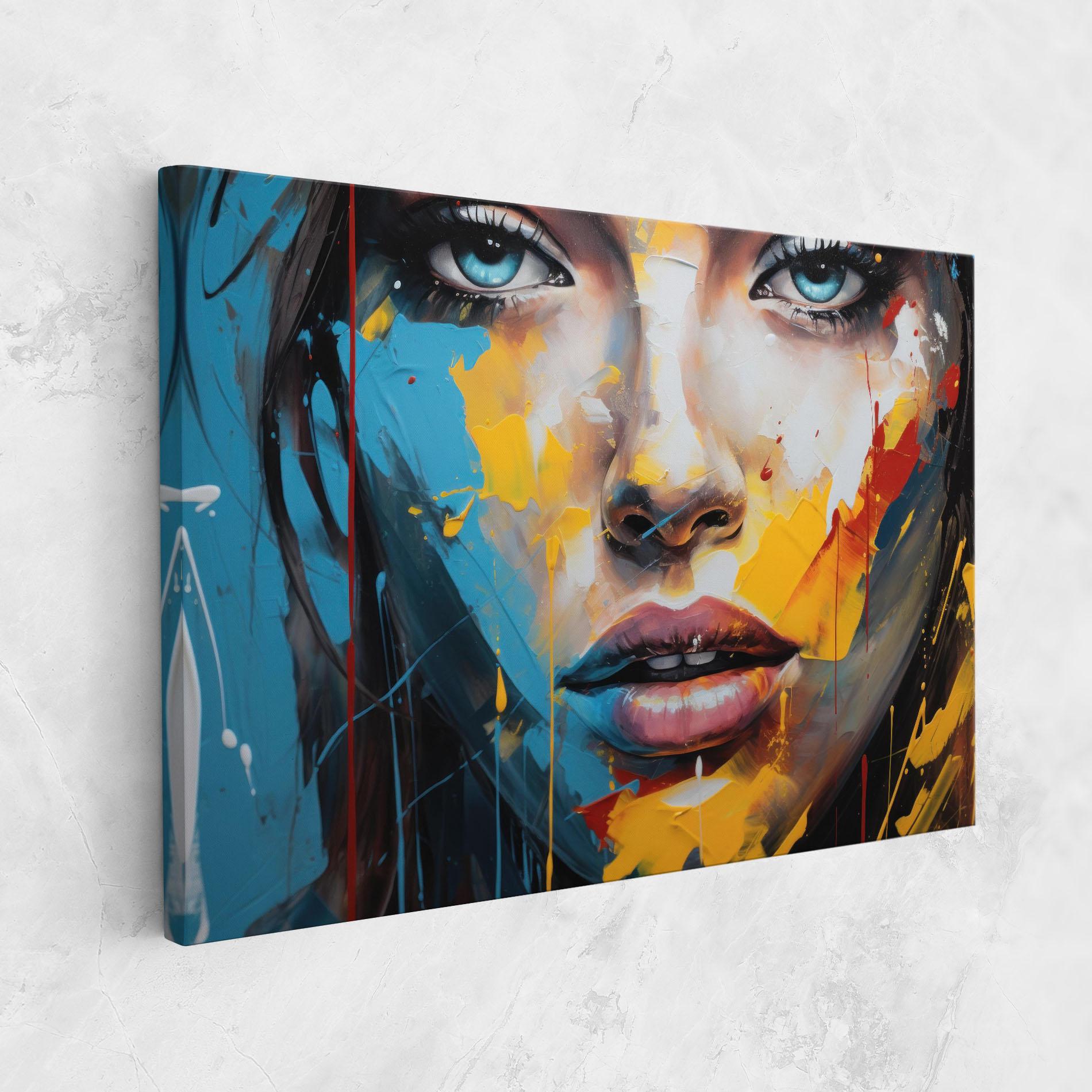 Leinwandbild Woman Abstract Lips mockup 1