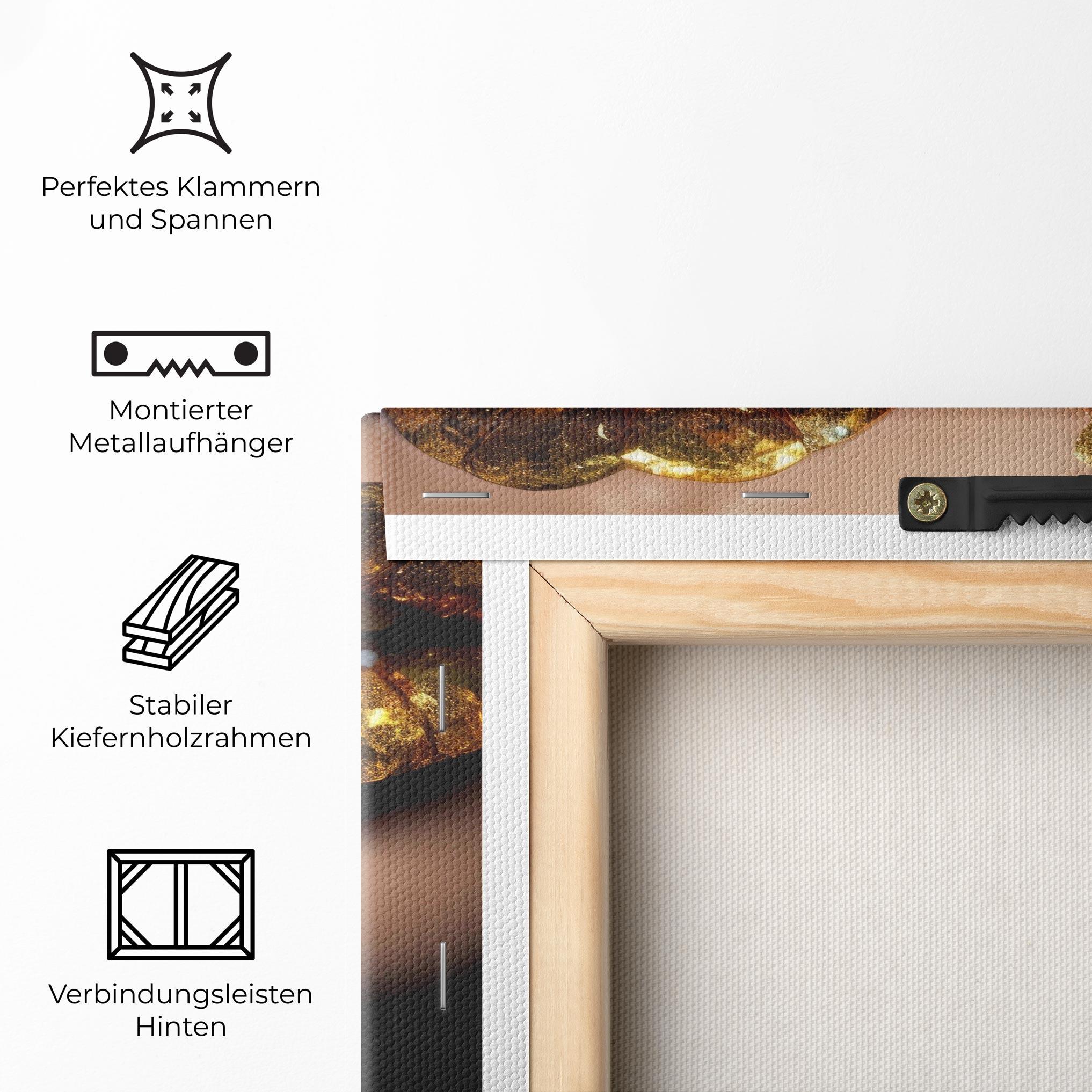 Leinwandbild Blue Hand Lips mockup 5