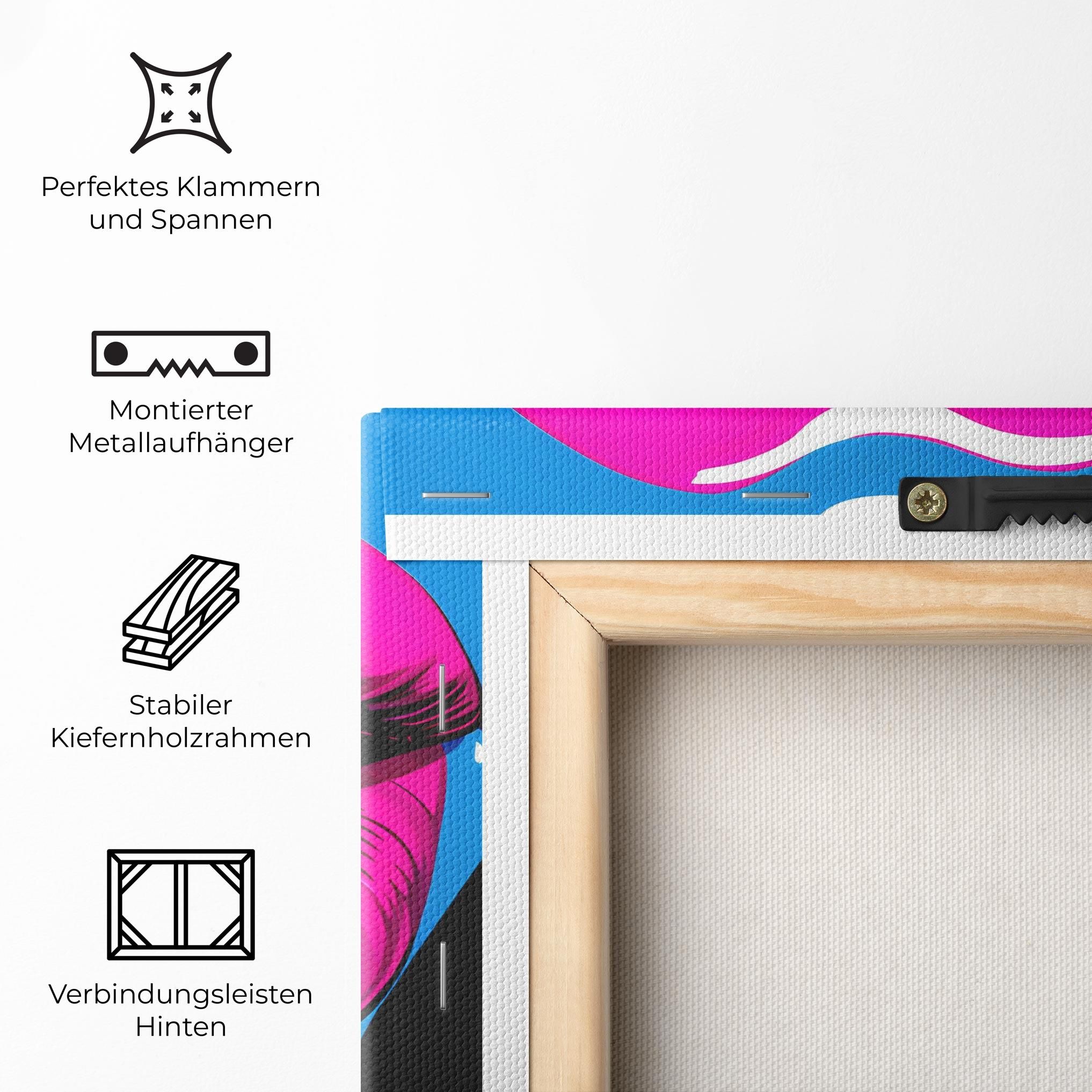 Blue Pink Lips Art mockup 5