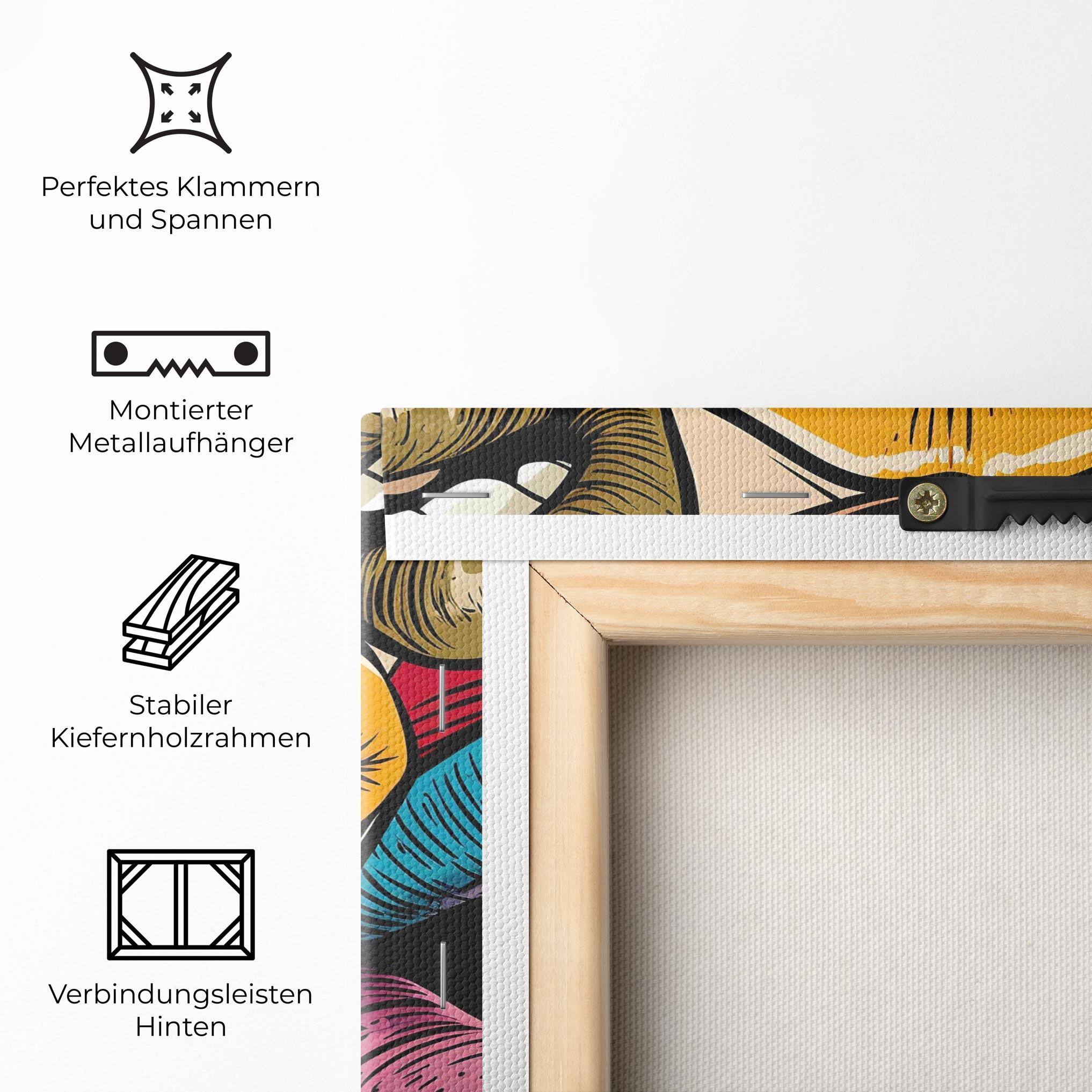 Leinwandbild Comic Book Color Lips mockup 5