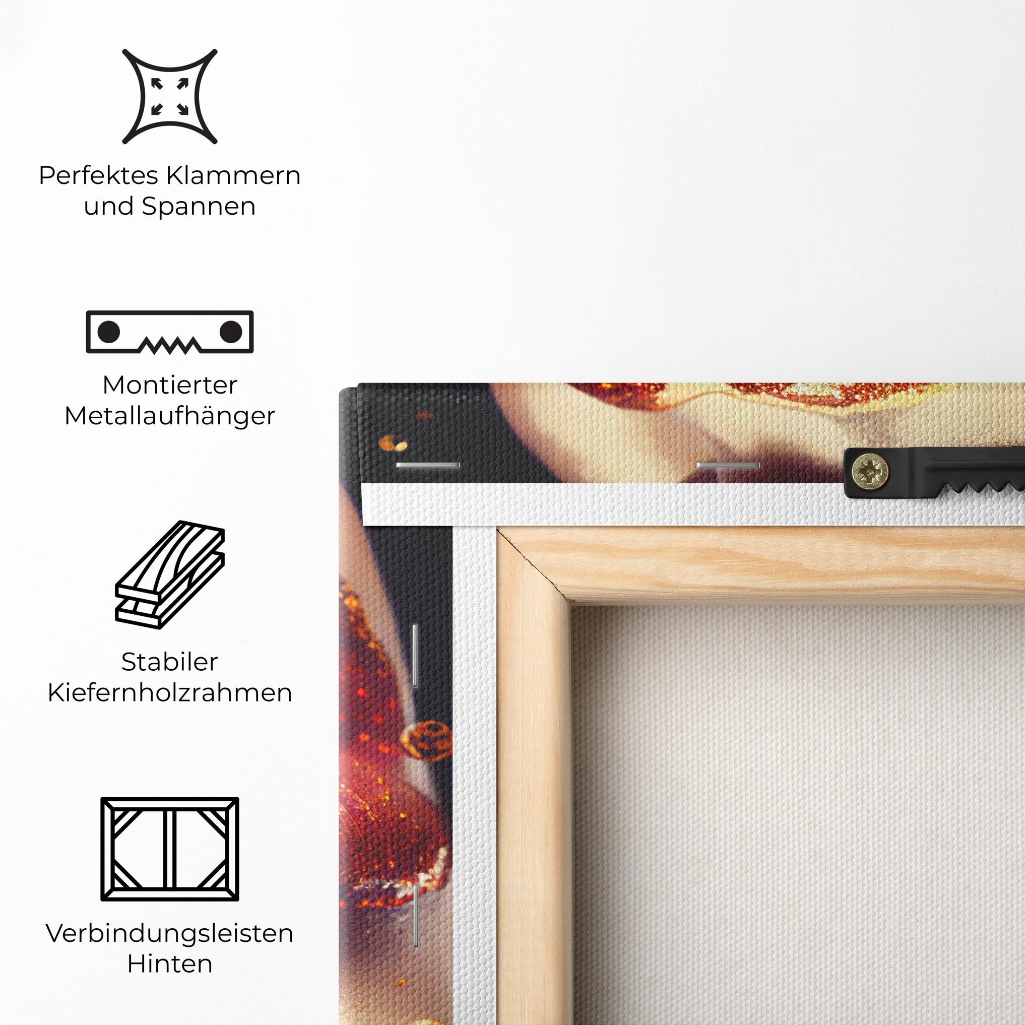 Leinwandbild Gold Glitter Lips mockup 5