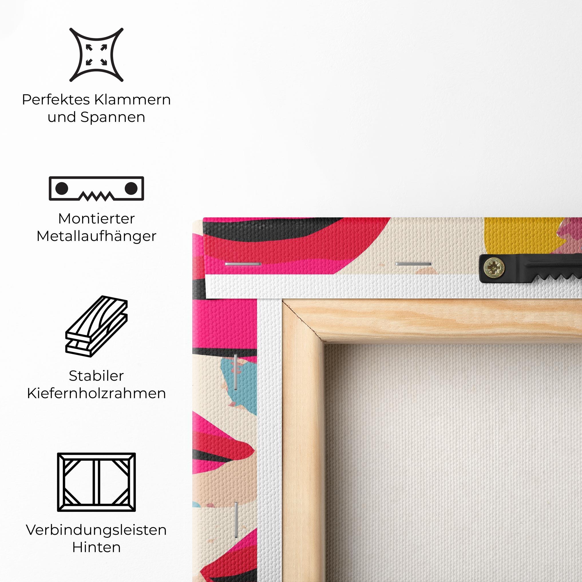 Leinwandbild Pink Lips mockup 5