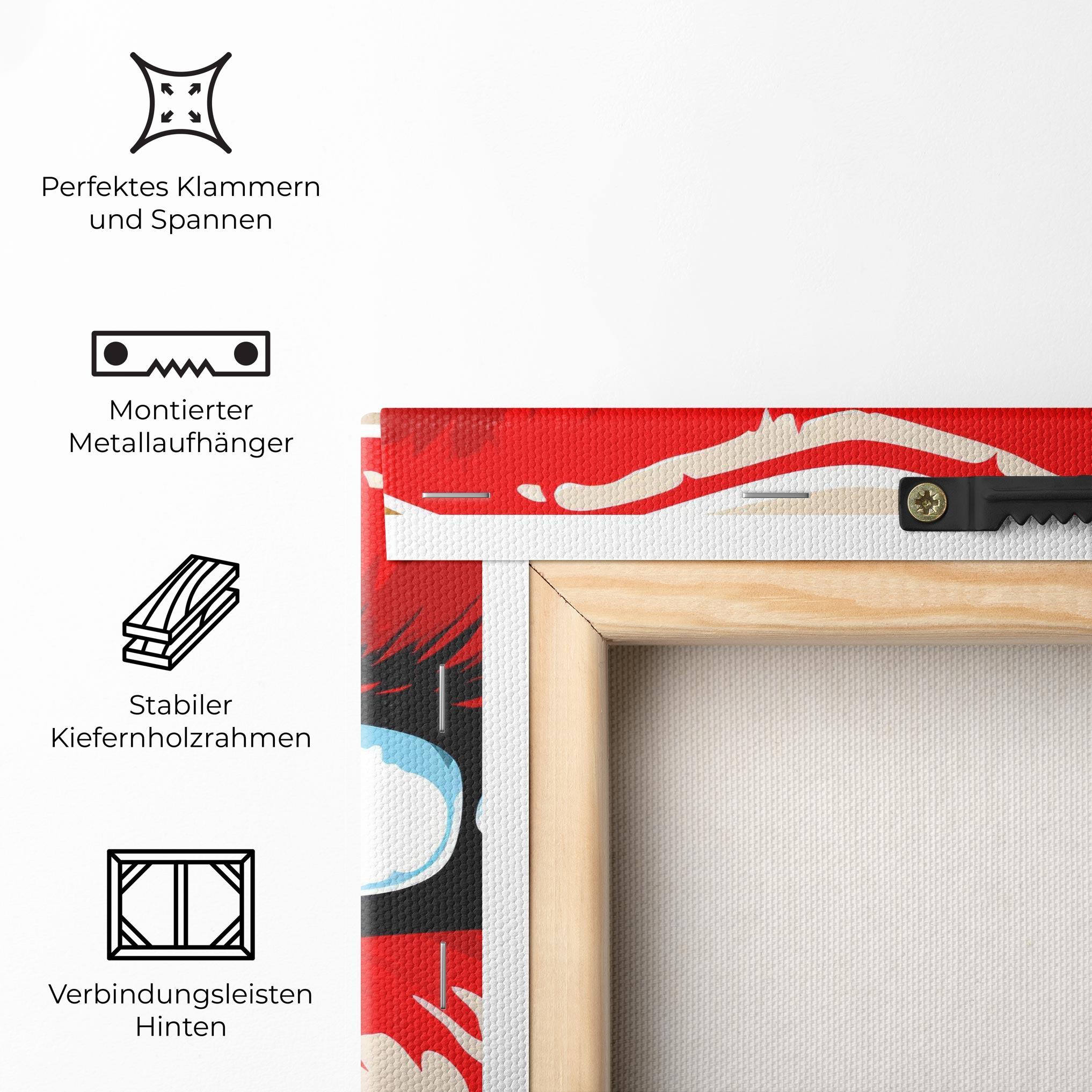 Leinwandbild Pop Lips mockup 5