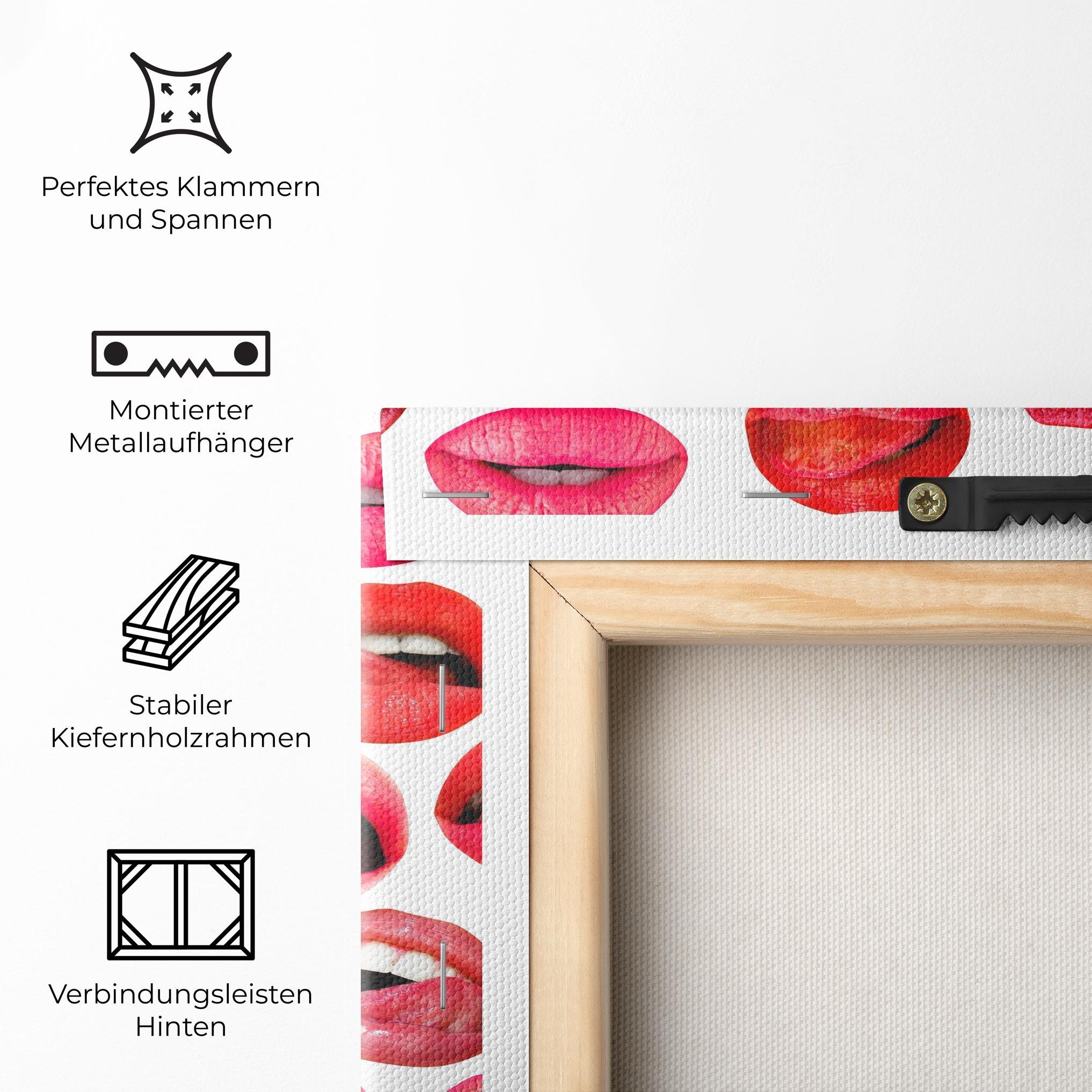 Leinwandbild Red Lip Female mockup 5