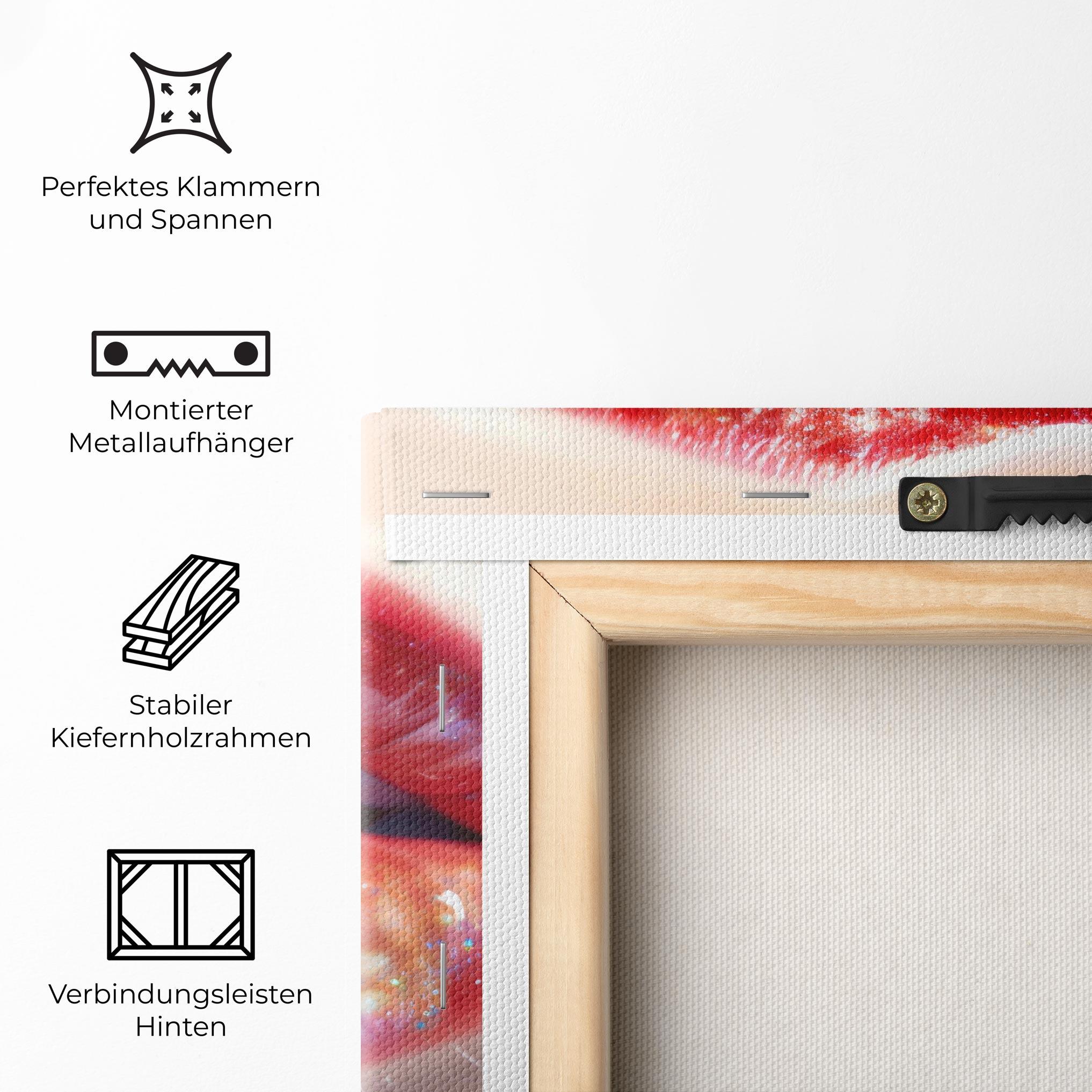 Leinwandbild Red Pretty Lips mockup 5