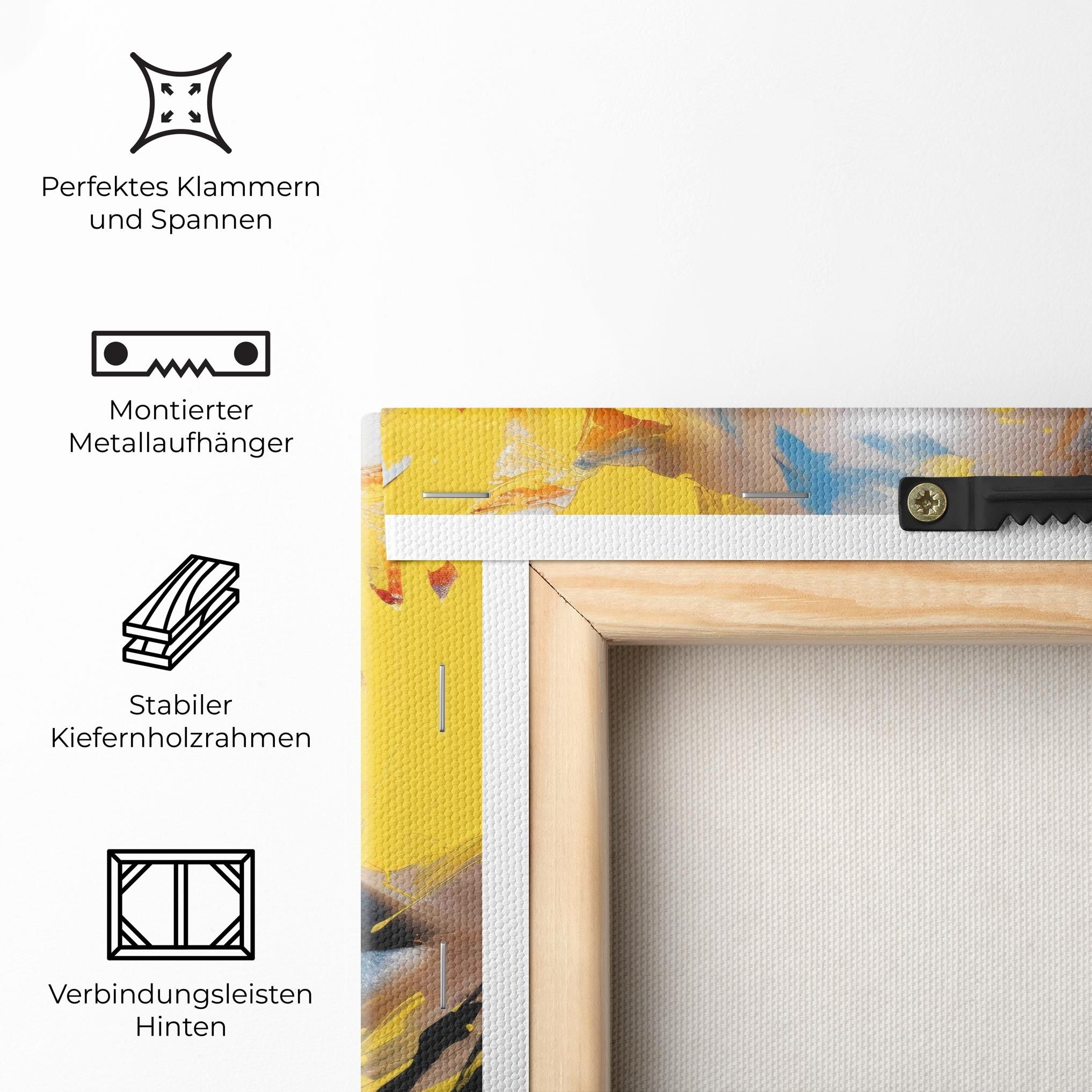 Yellow Blue Lips Art mockup 5