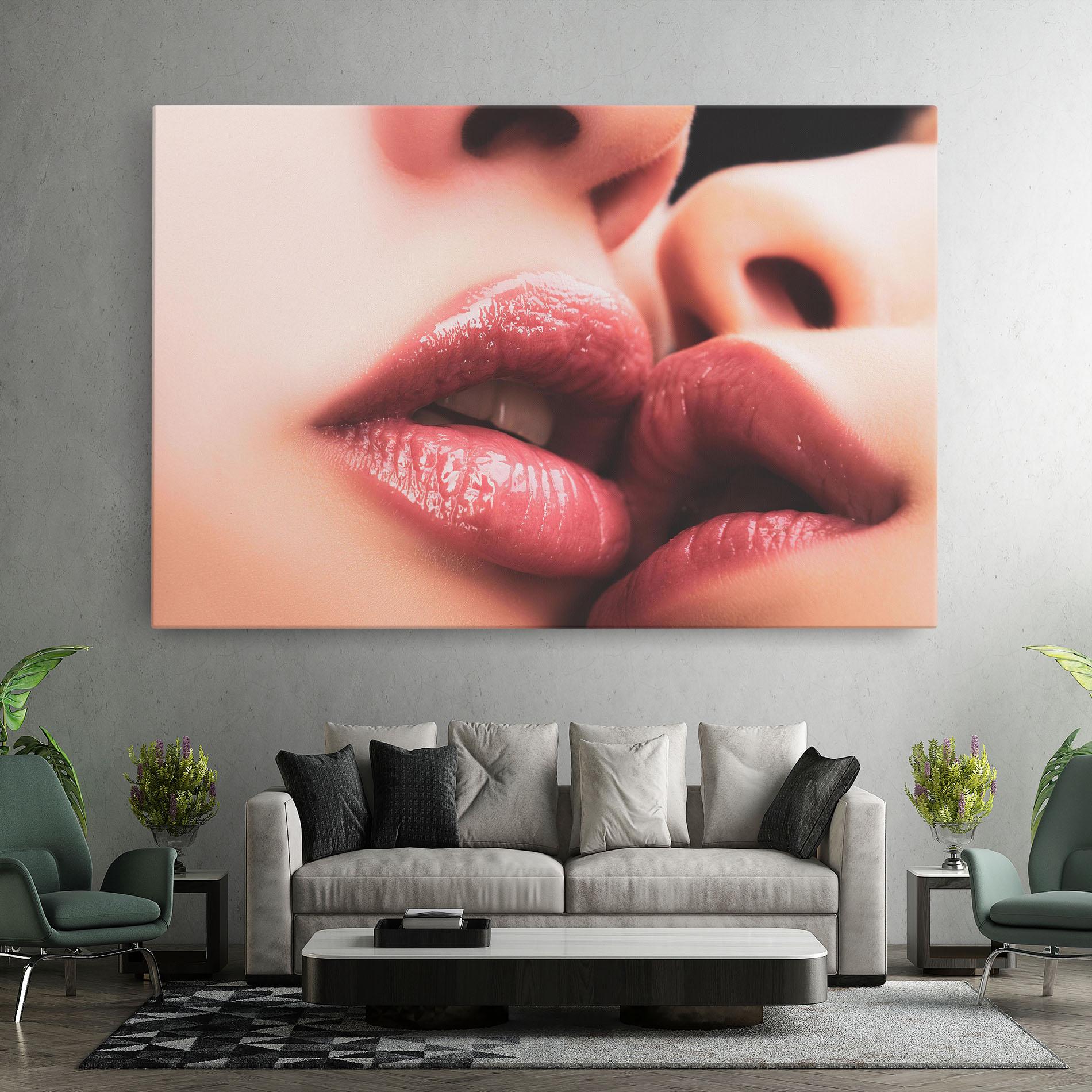Leinwandbild Beautiful Lips mockup 7