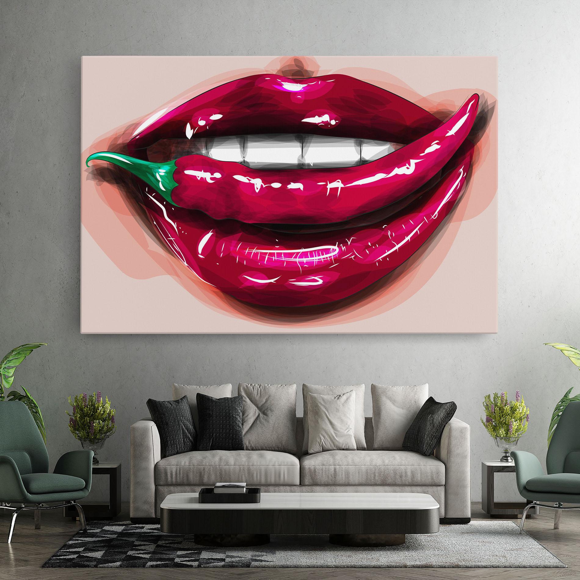 Leinwandbild Chilli Lips mockup 7