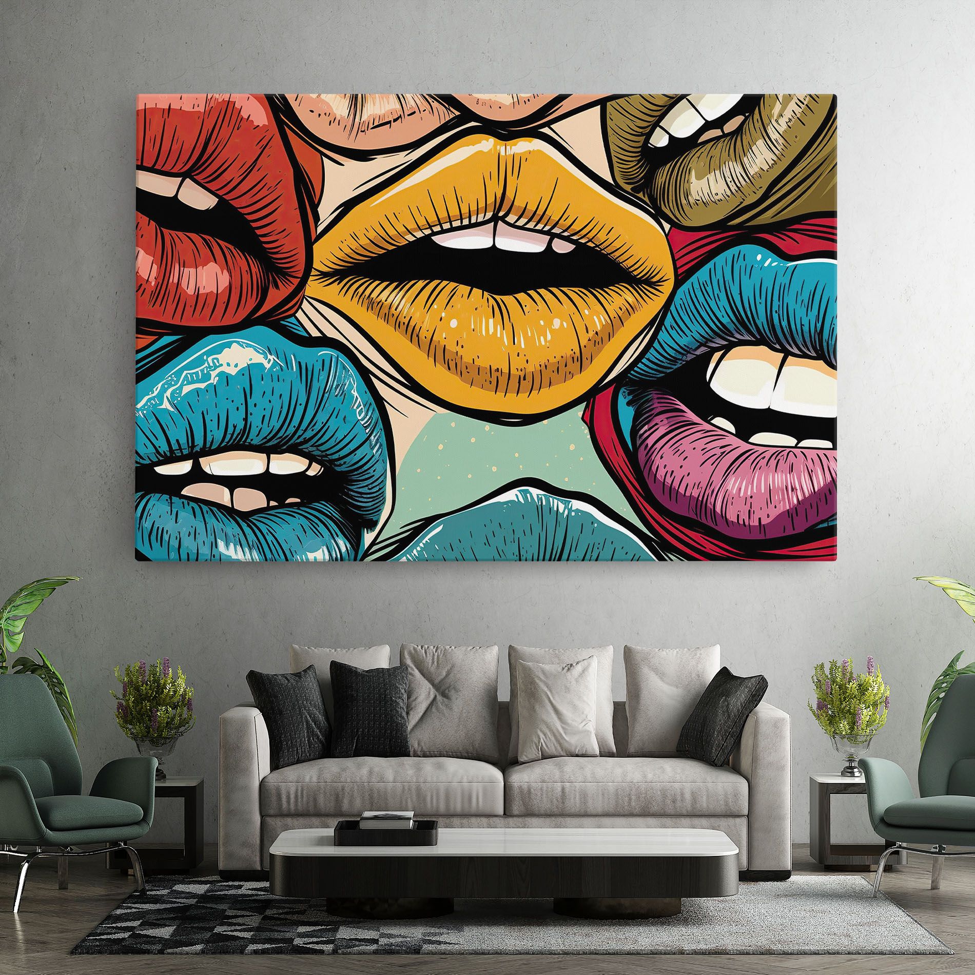Comic Book Color Lips mockup 7
