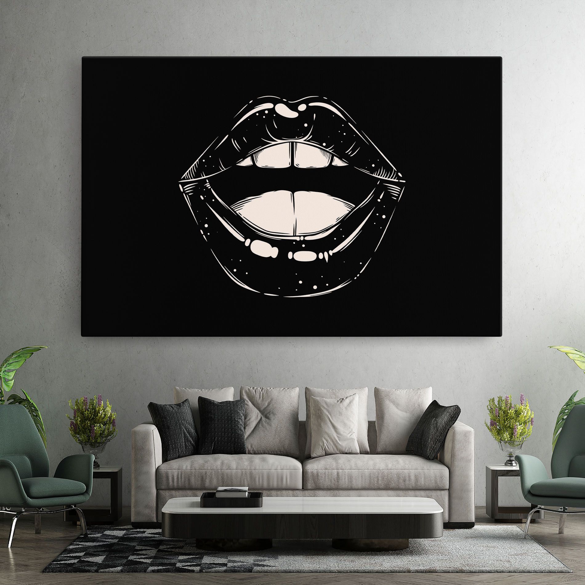 Lips On Black mockup 7