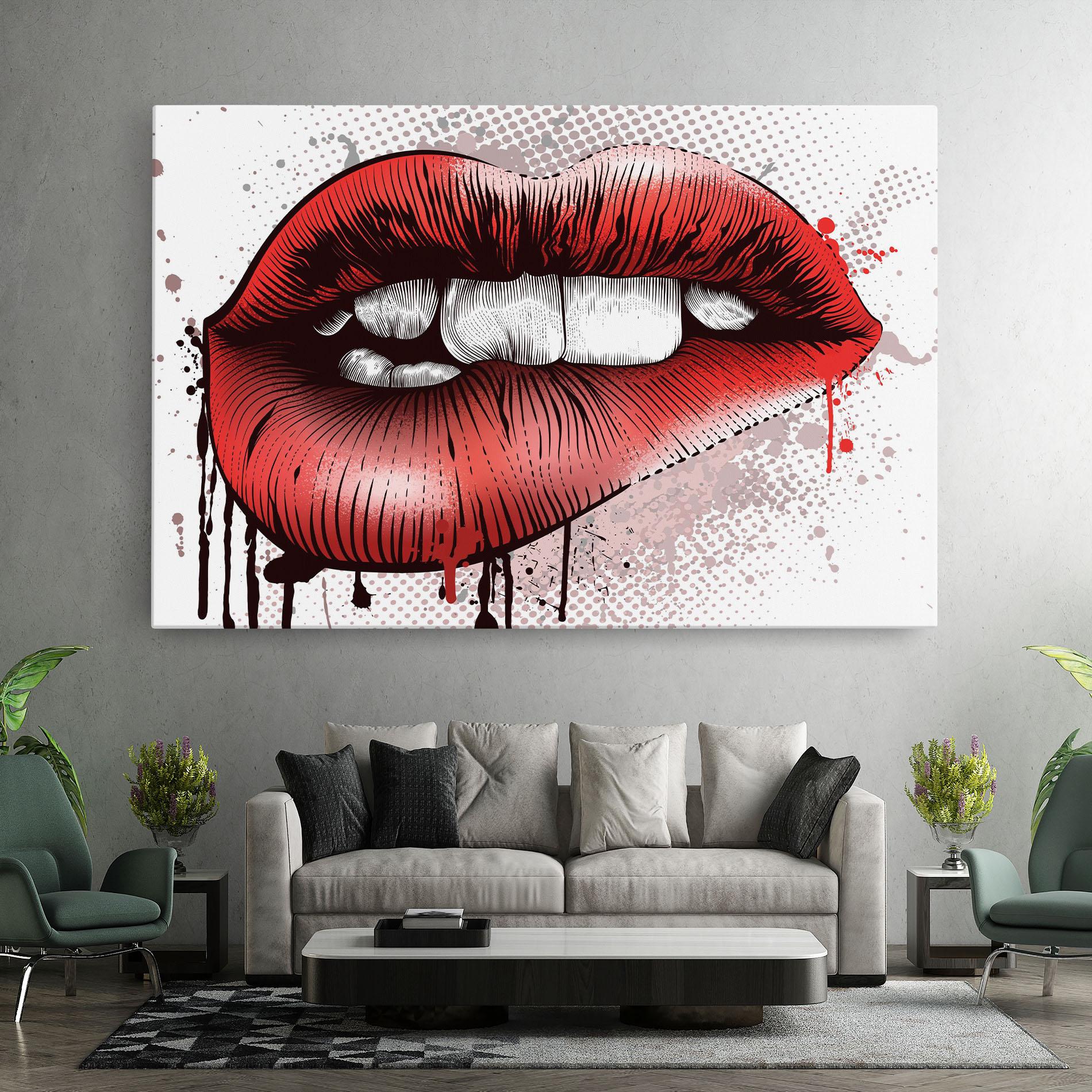Leinwandbild Lips Pop Artistic mockup 7