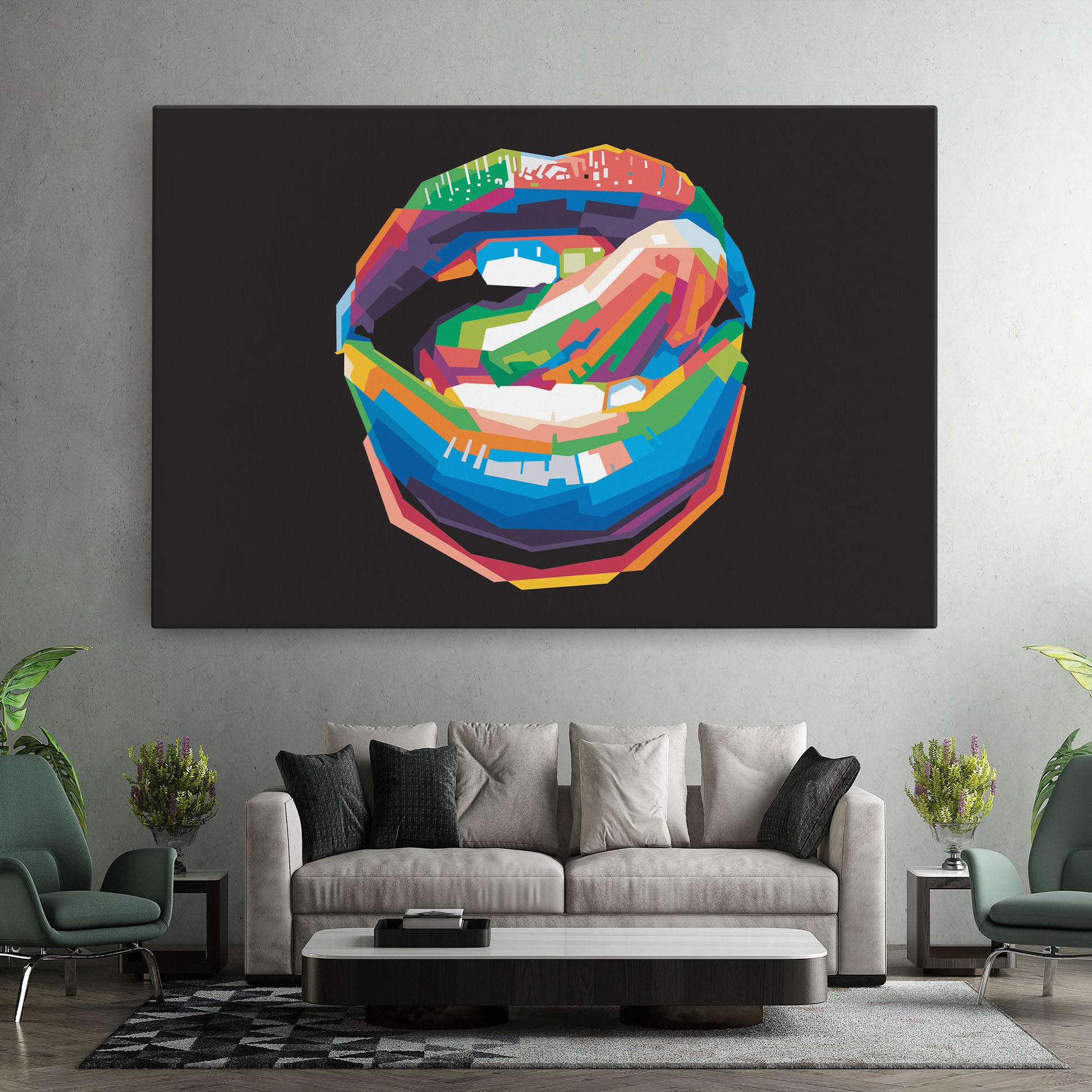 Leinwandbild Lips Toungue mockup 7