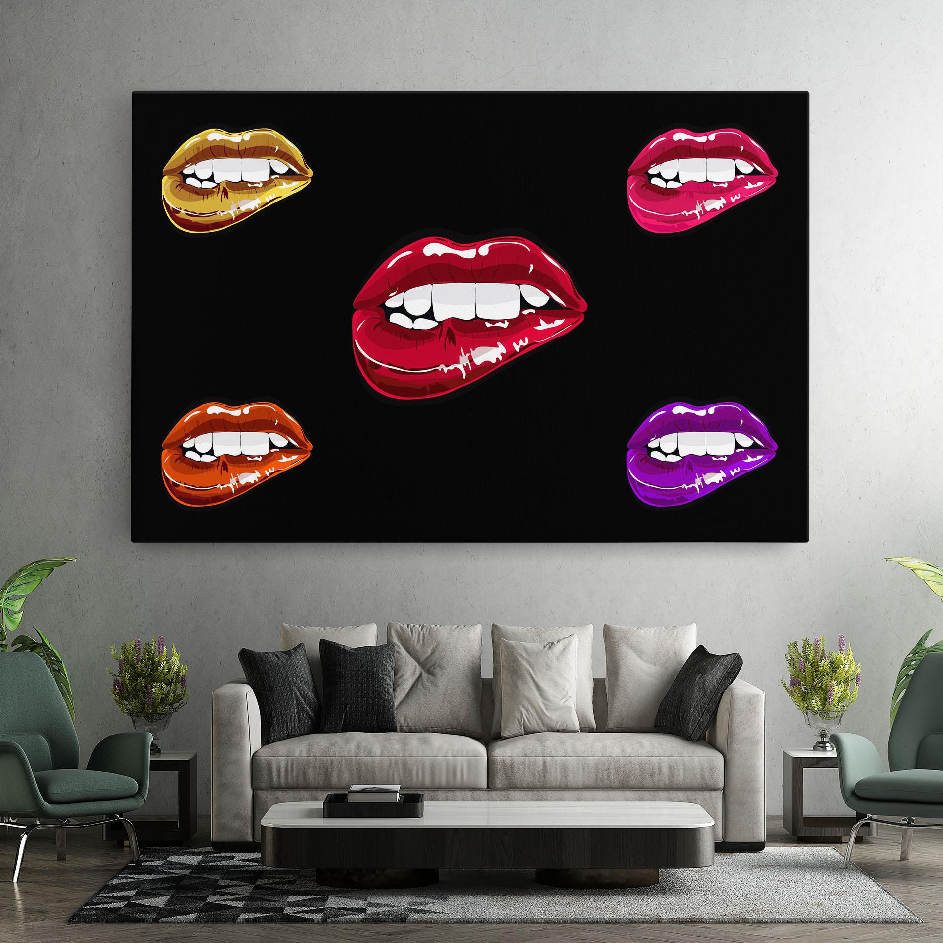 Leinwandbild Mix Color Lips mockup 7