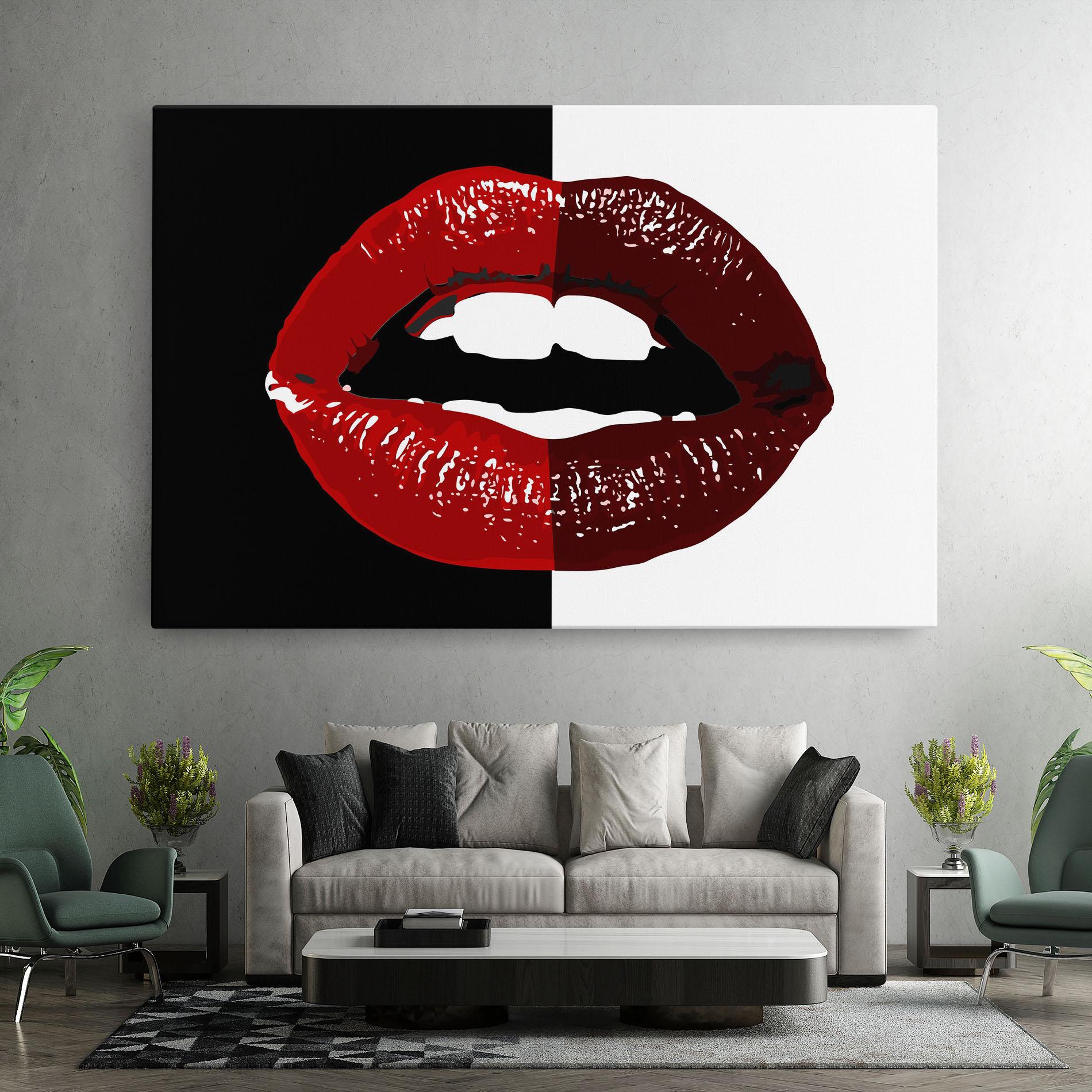Leinwandbild Red Shade Lips mockup 7