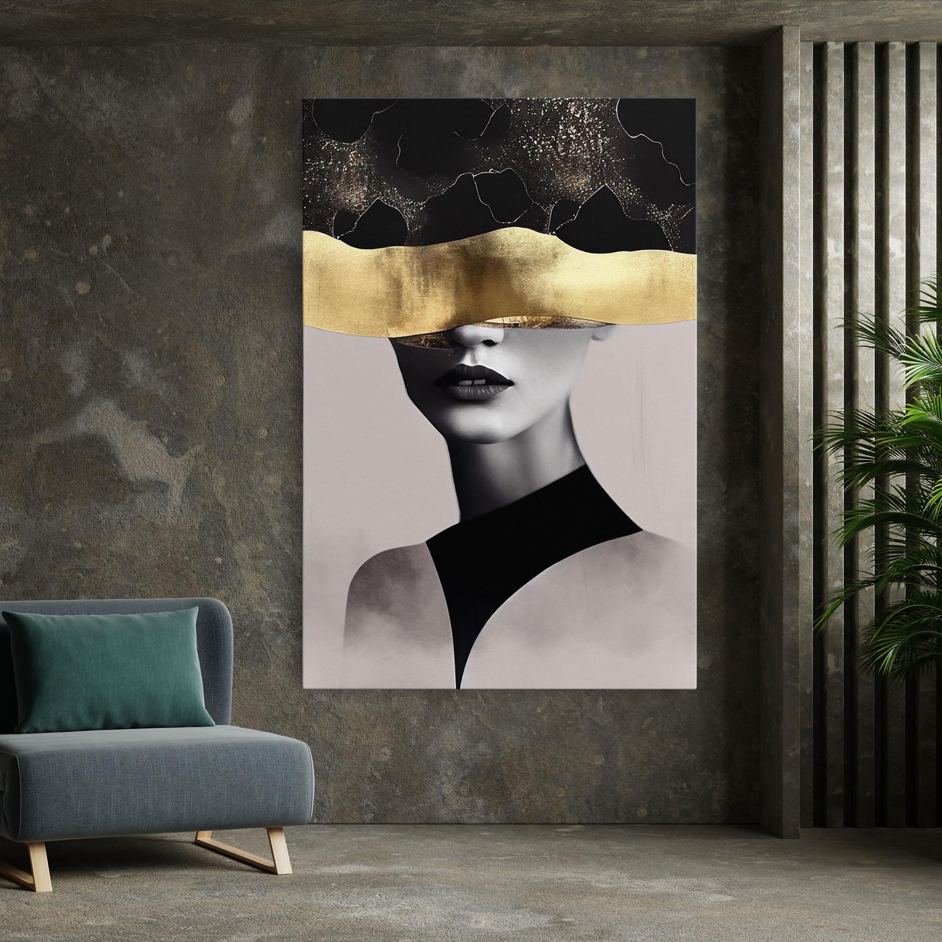 Leinwandbild Grey Lips mockup 7