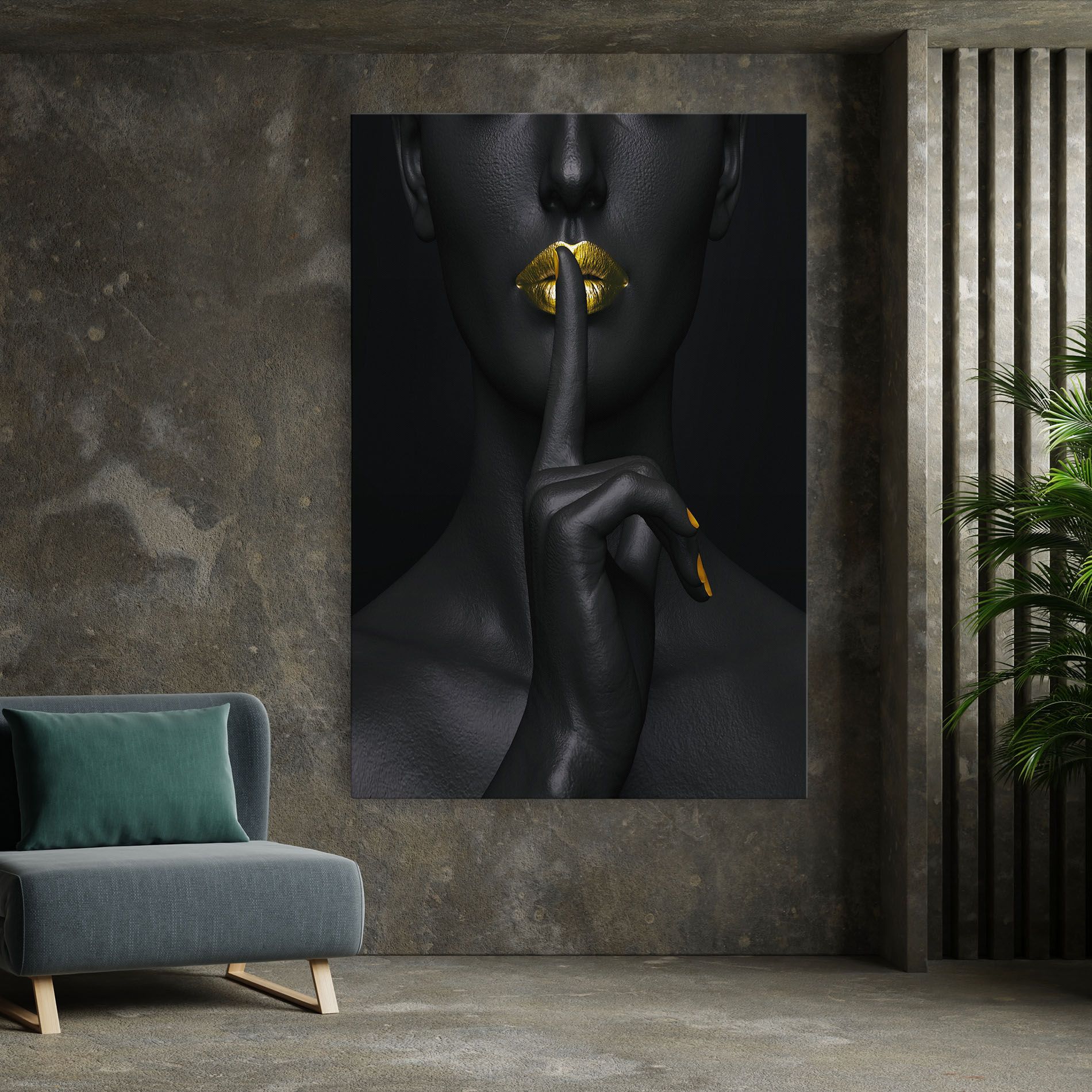 Silence Lips Portrait mockup 7