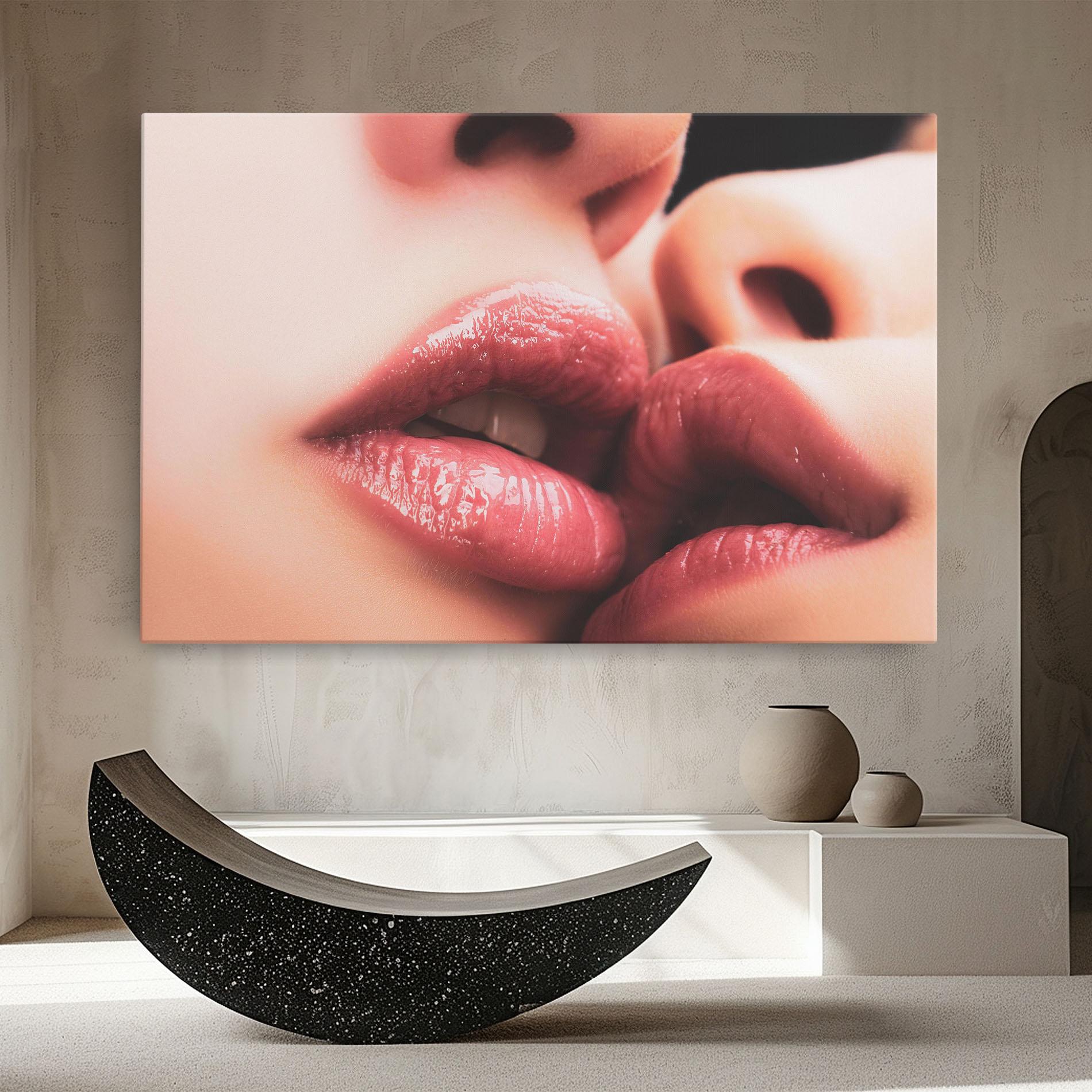 Leinwandbild Beautiful Lips mockup 8