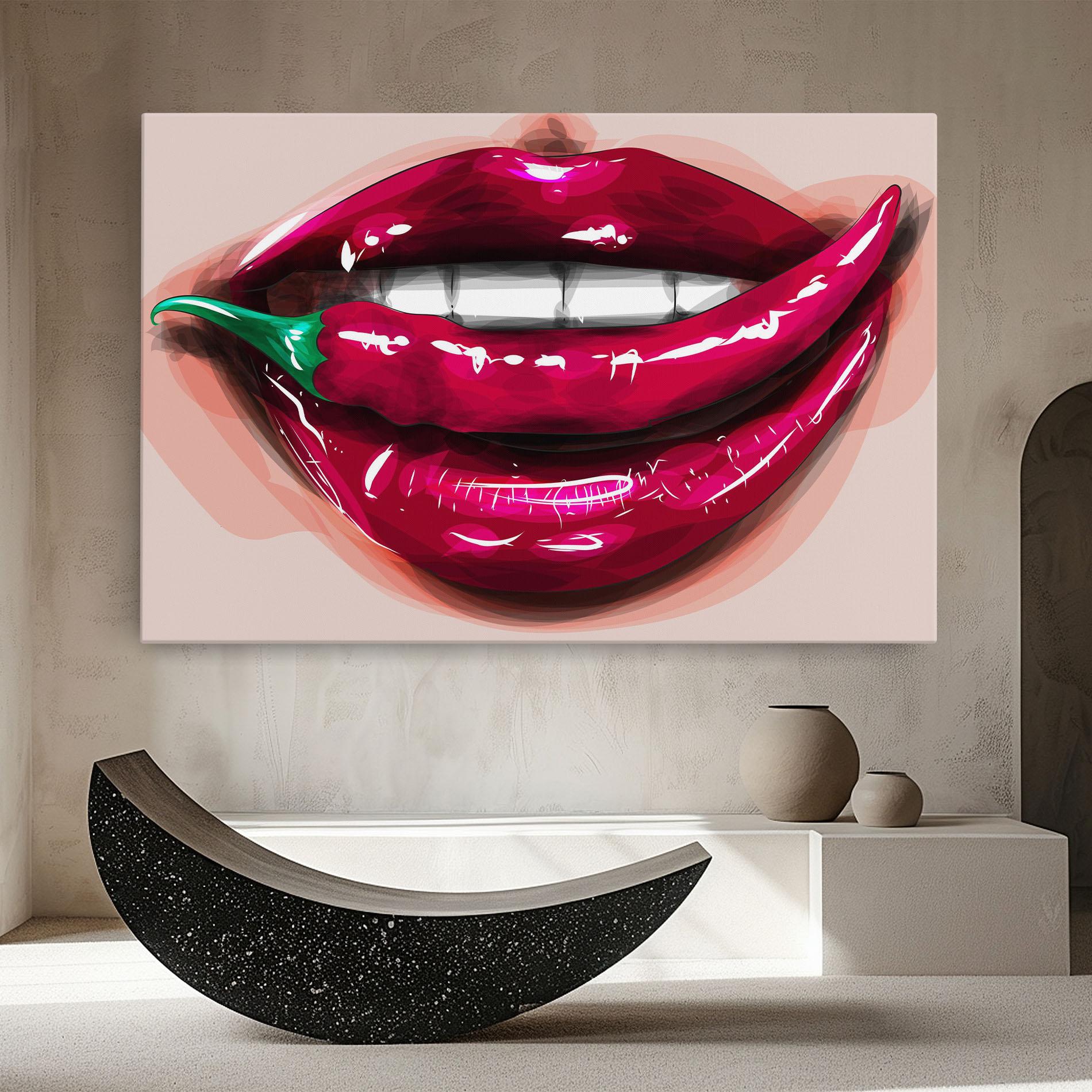 Leinwandbild Chilli Lips mockup 8
