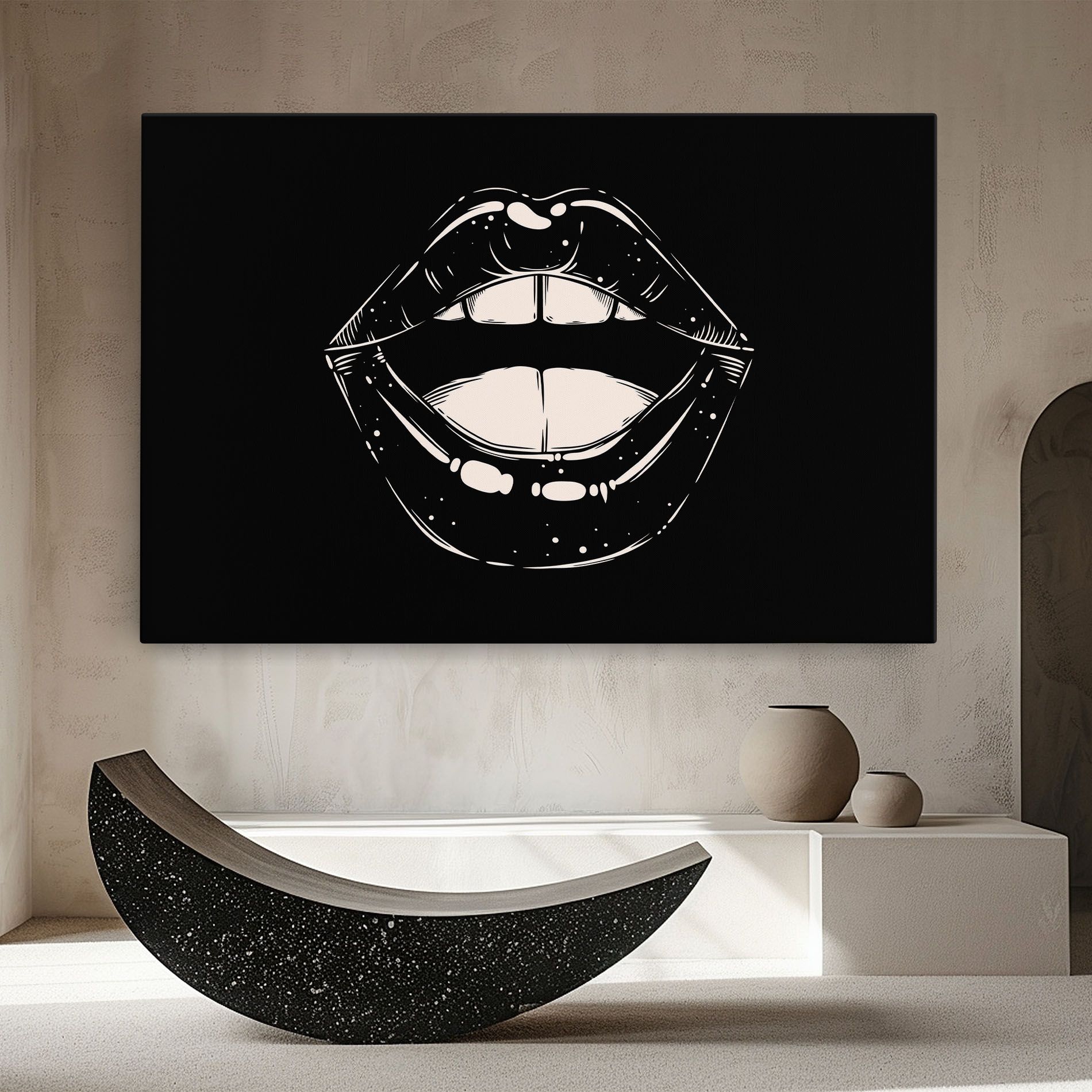Lips On Black mockup 8