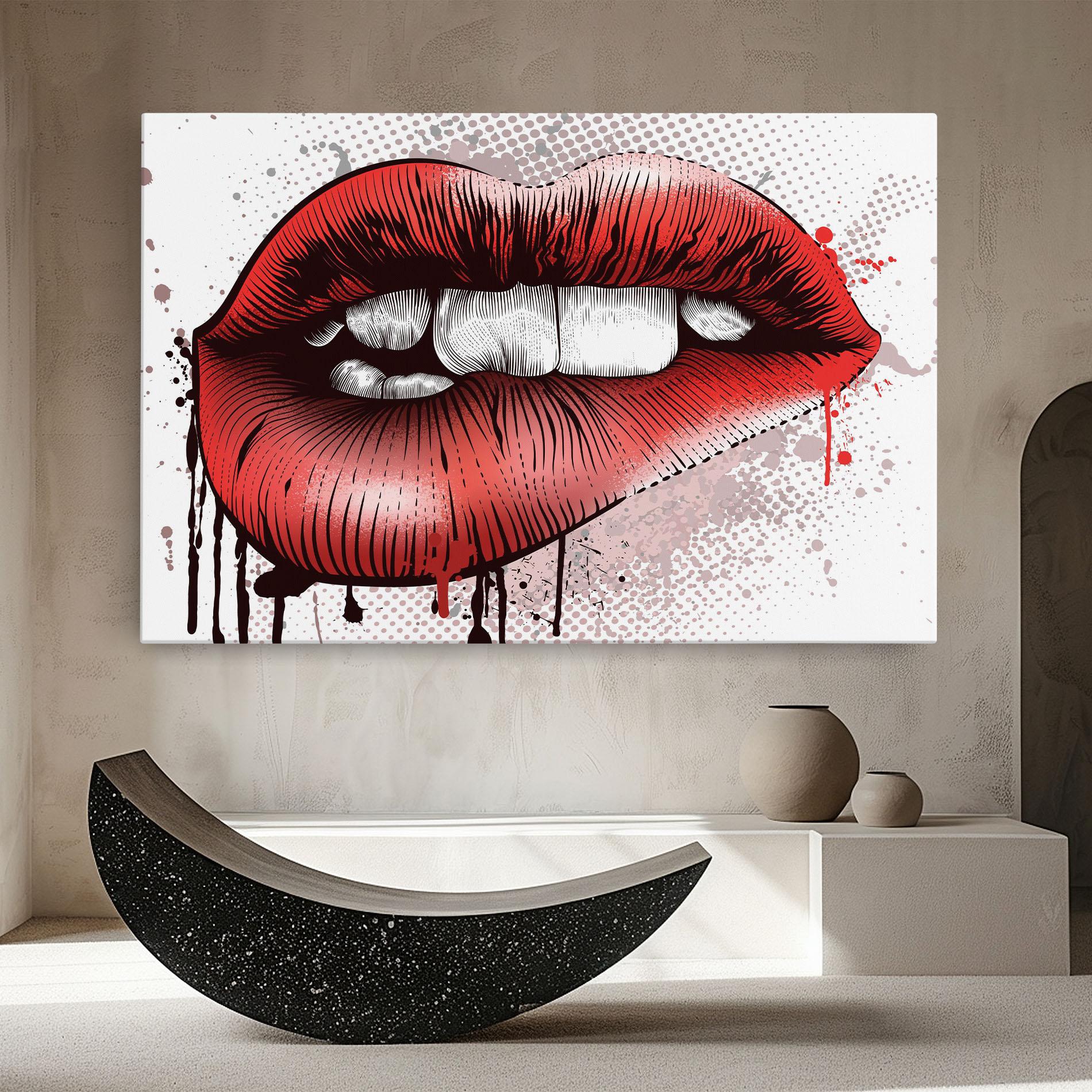 Leinwandbild Lips Pop Artistic mockup 8