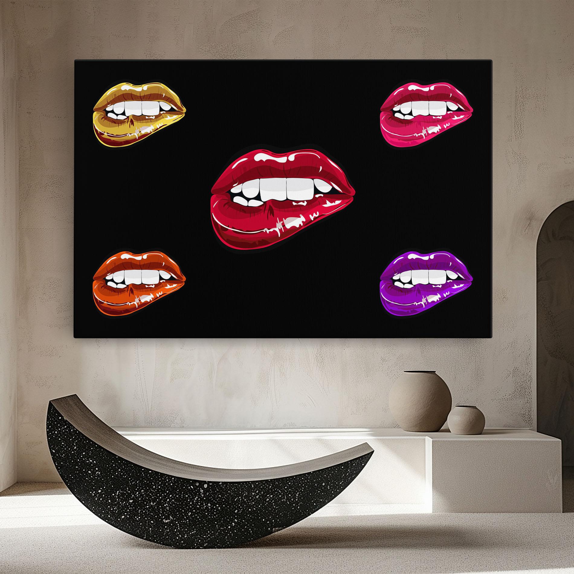 Leinwandbild Mix Color Lips mockup 8