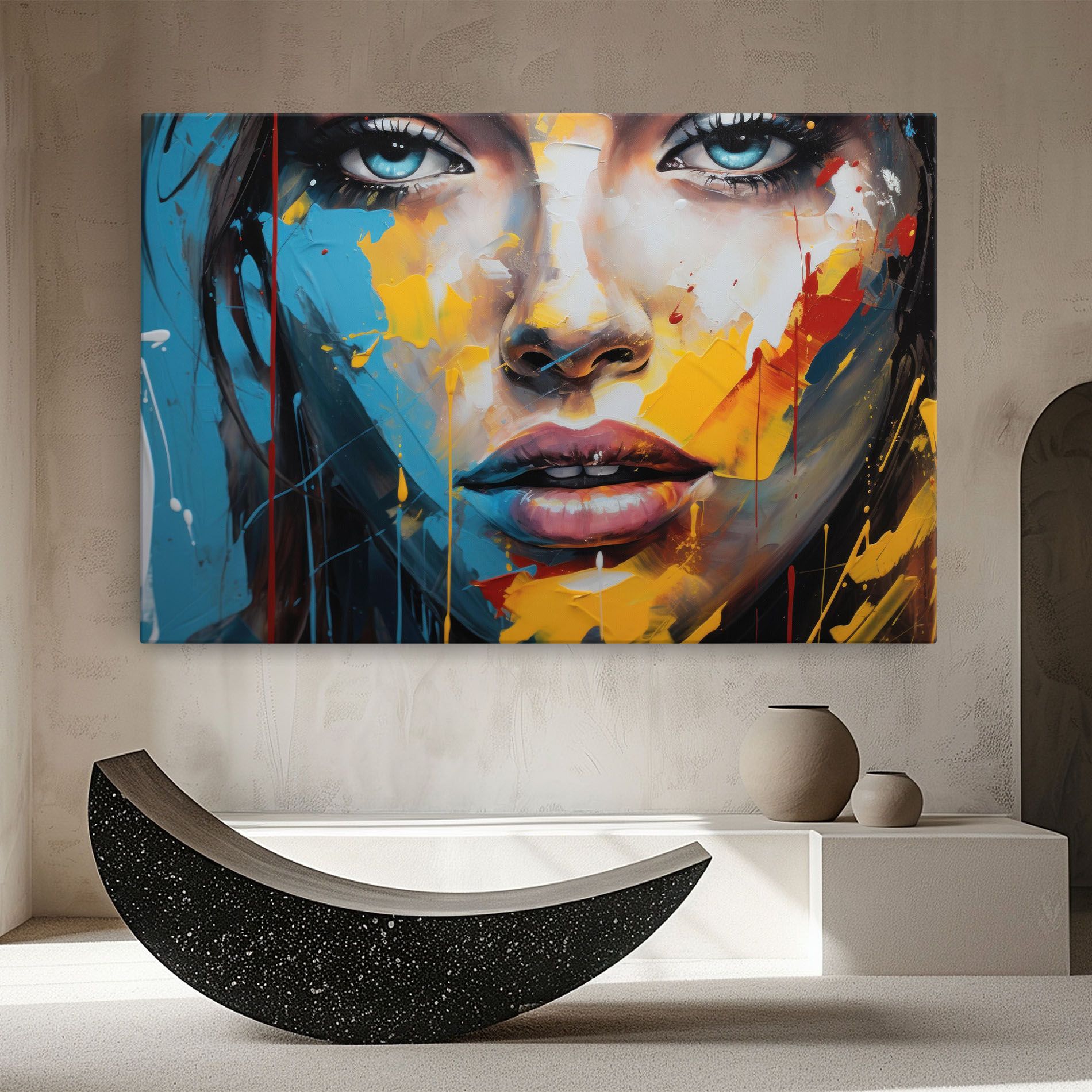 Woman Abstract Lips mockup 8