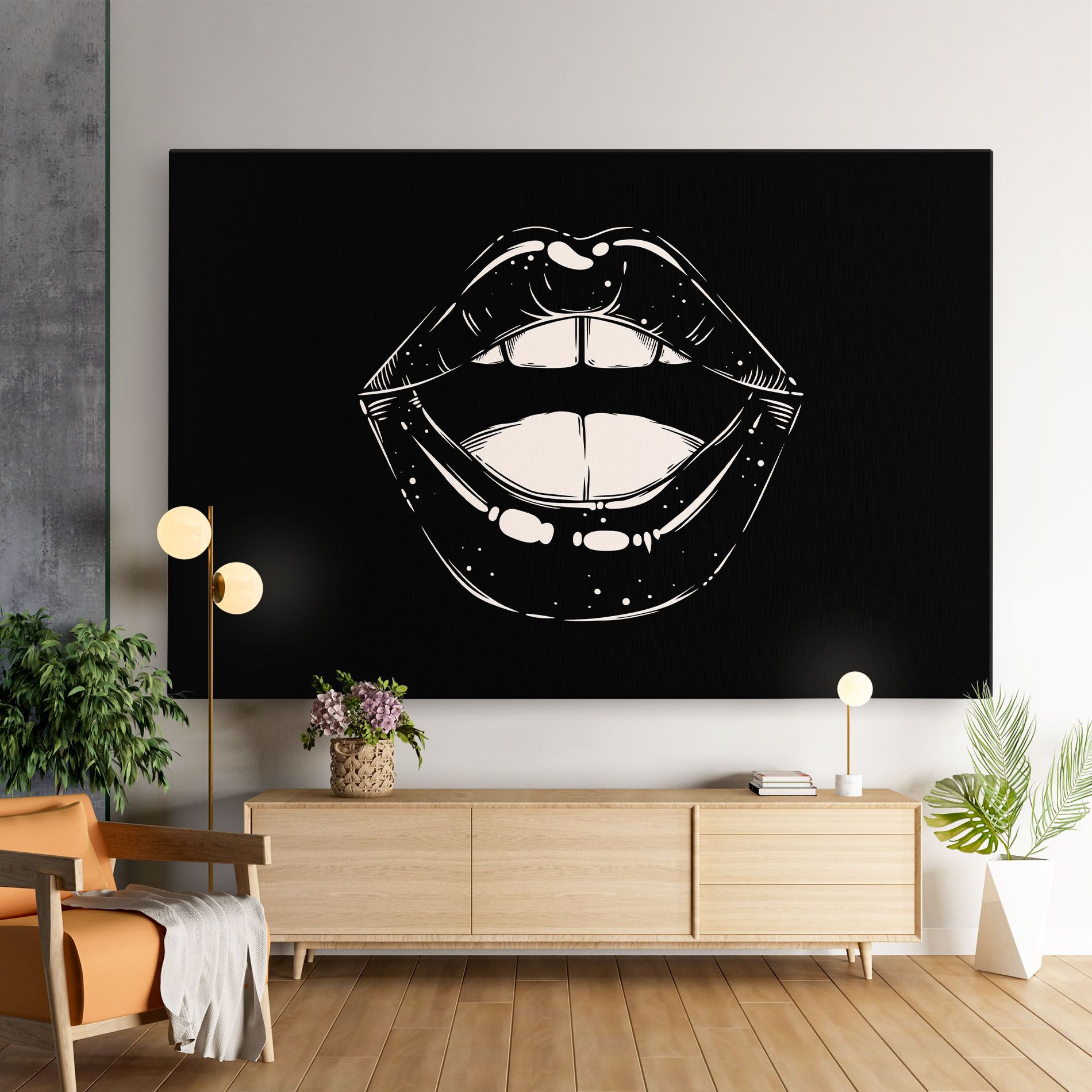 Lips On Black mockup 9