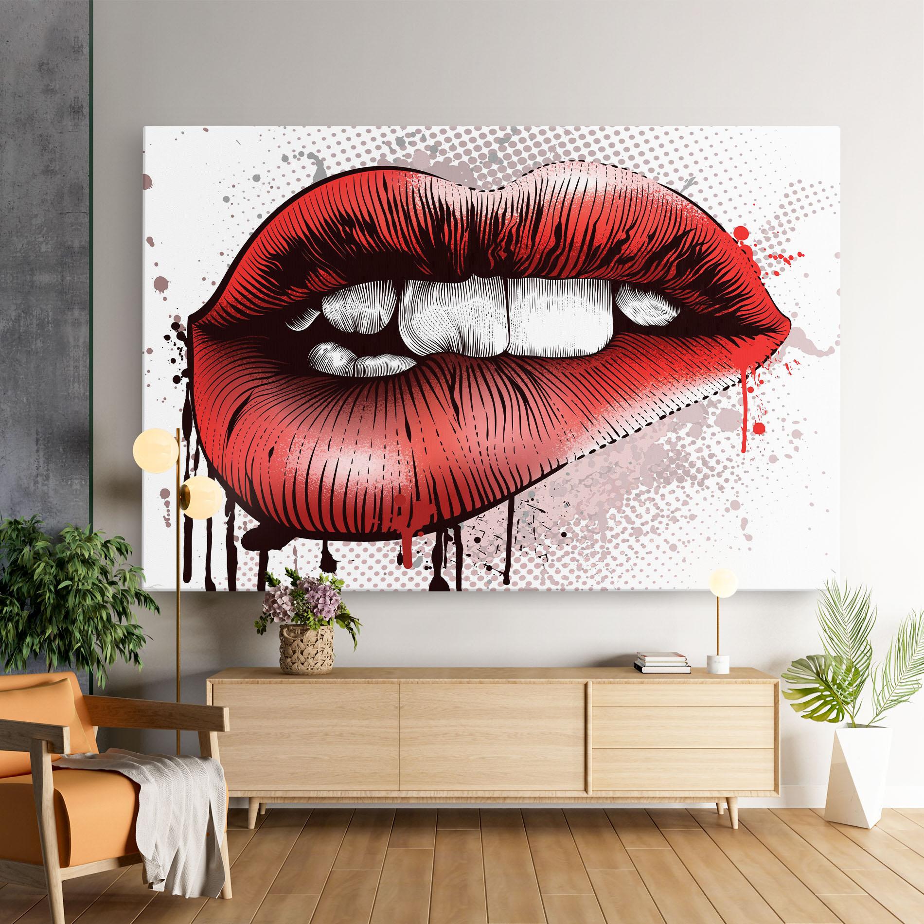 Leinwandbild Lips Pop Artistic mockup 9