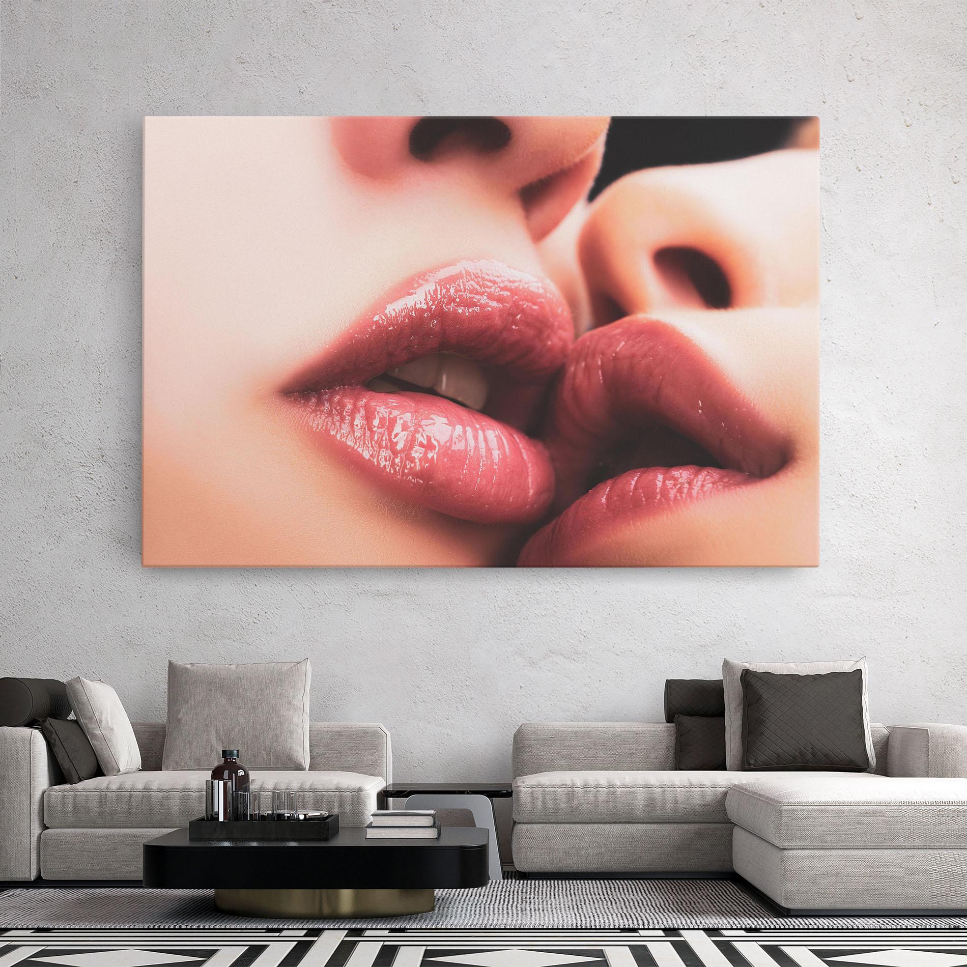 Leinwandbild Beautiful Lips mockup 2