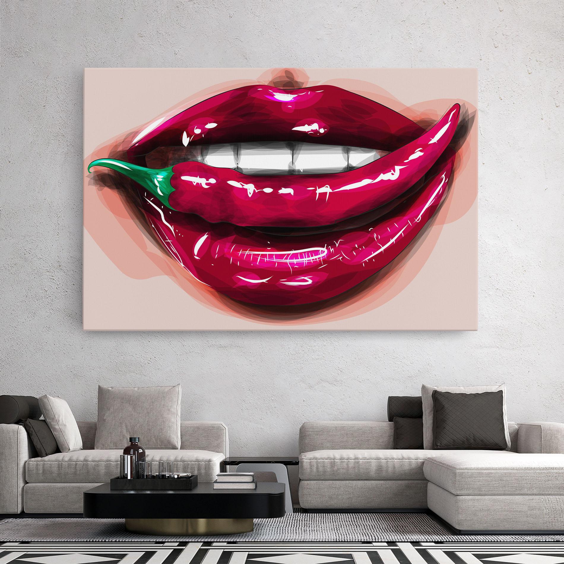Leinwandbild Chilli Lips mockup 2