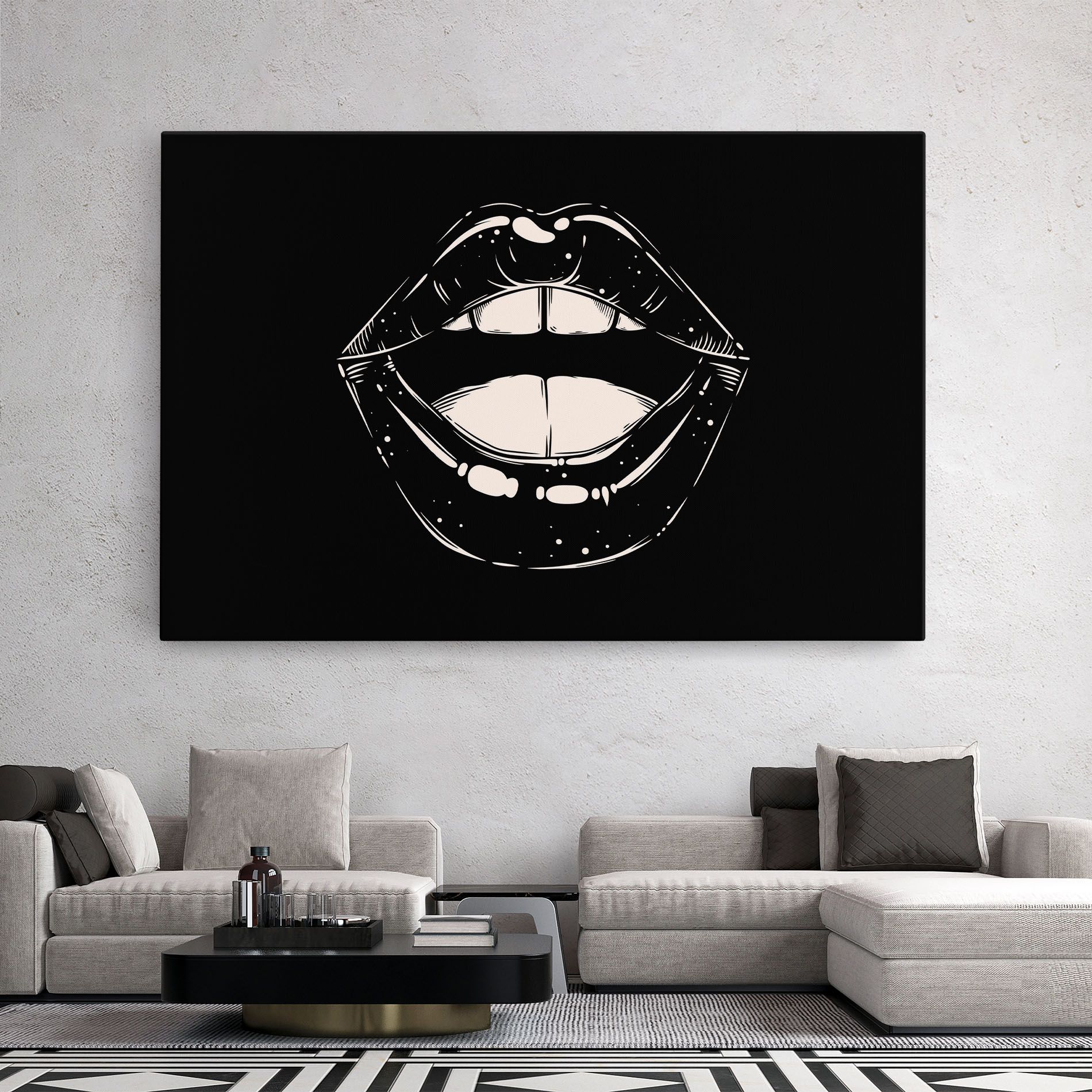 Lips On Black mockup 2