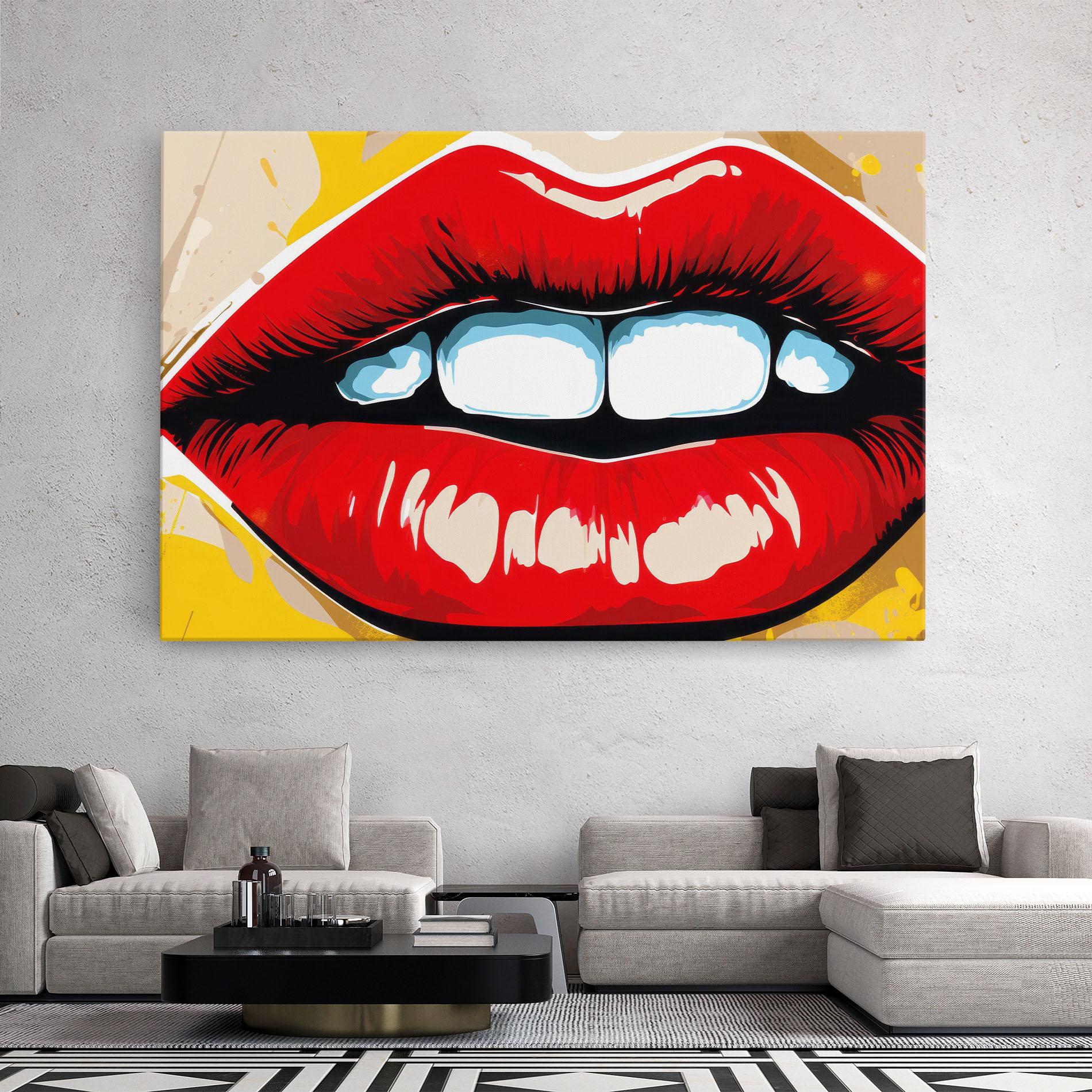 Leinwandbild Pop Lips mockup 2