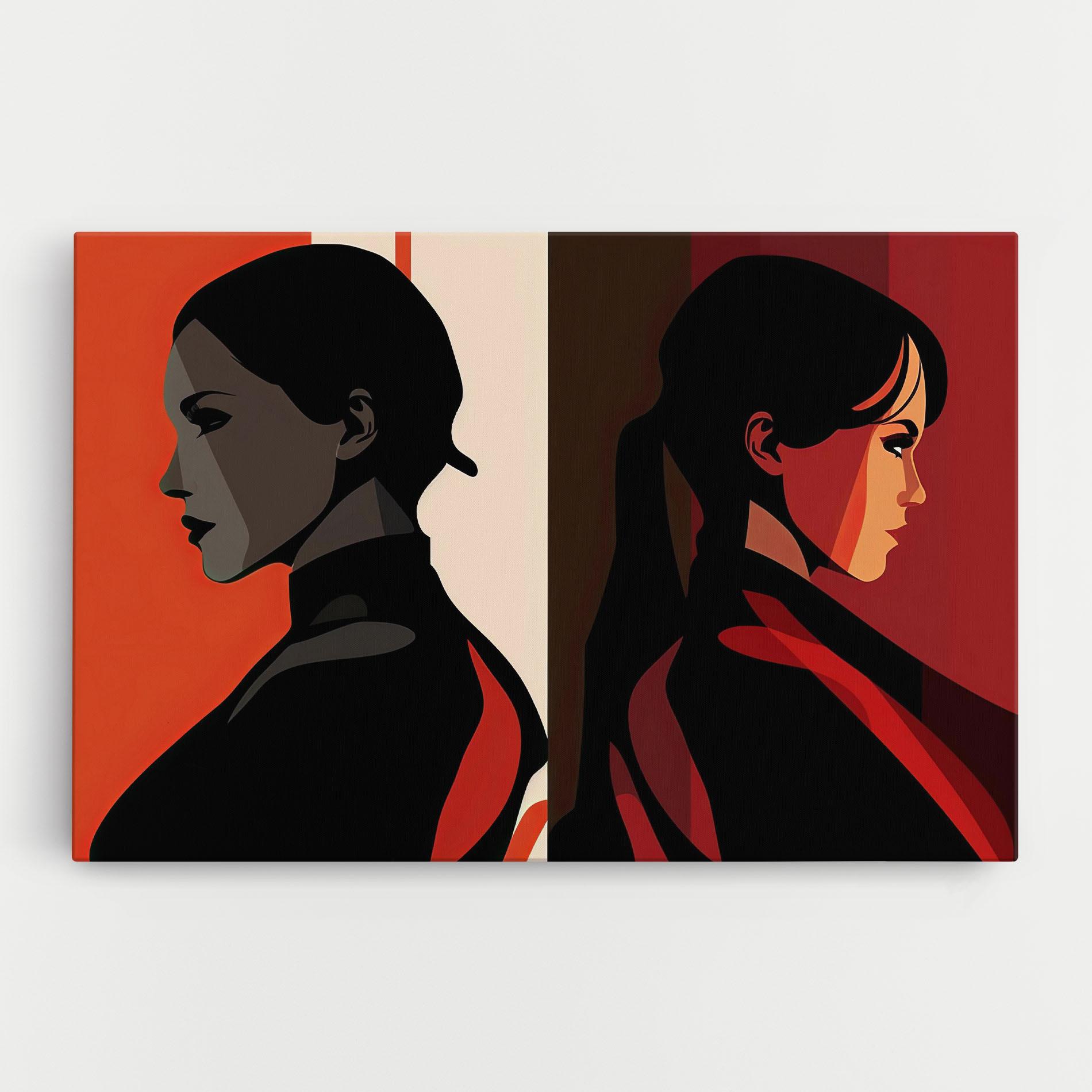 Leinwandbild Graphical Portrait mockup 0