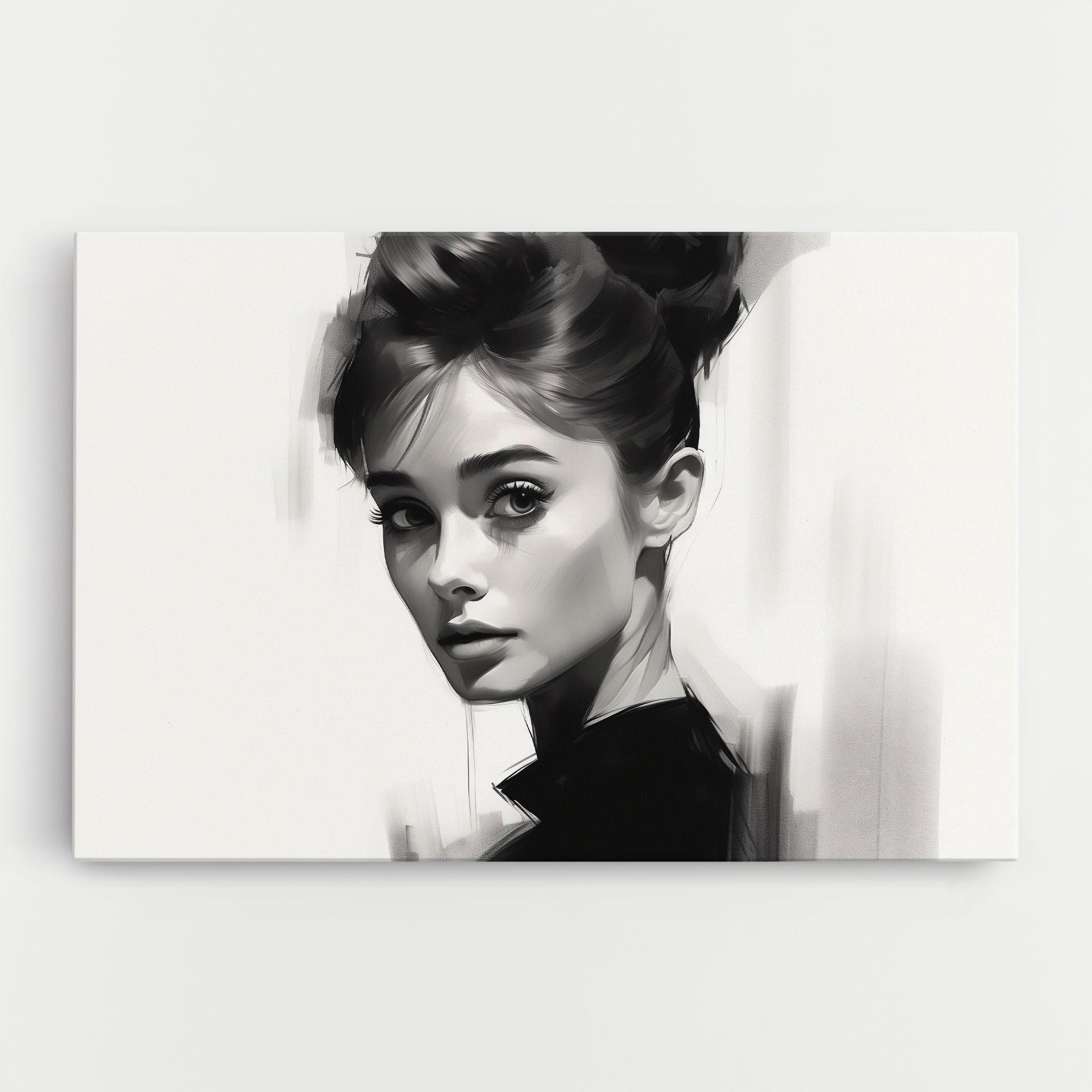 Leinwandbild Hepburn Portrait mockup 0