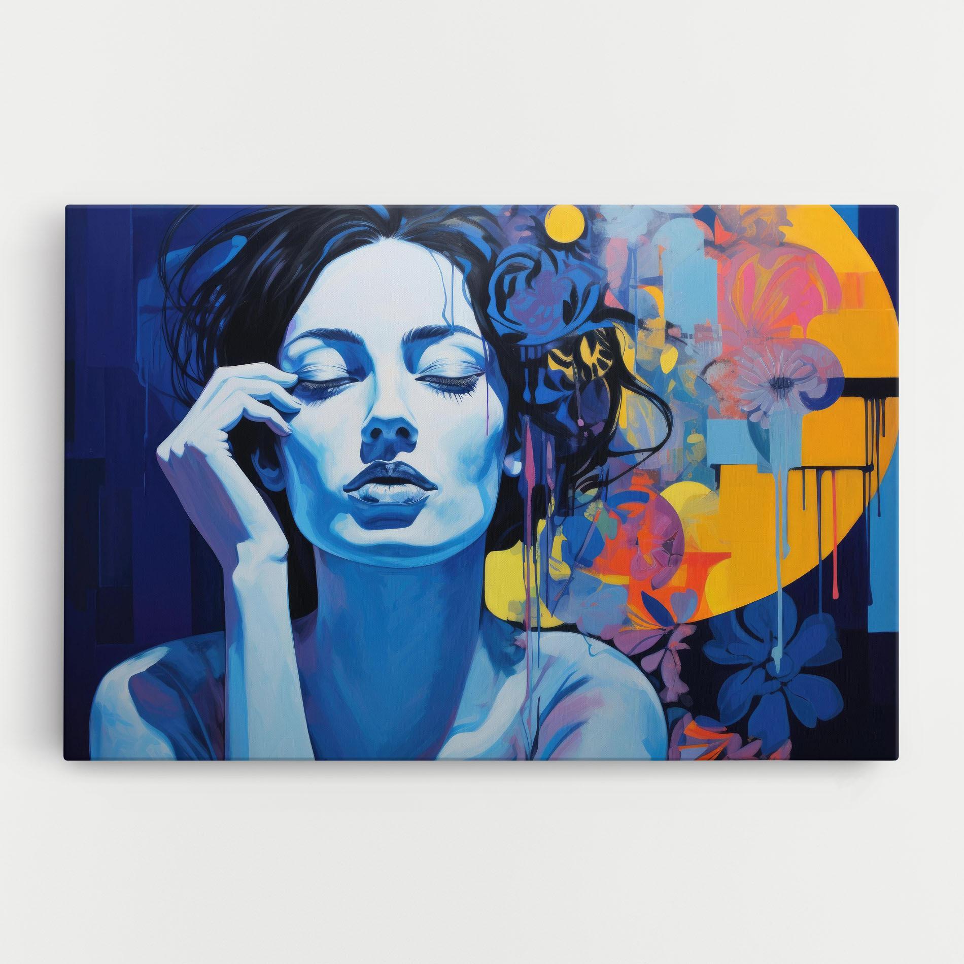 Leinwandbild Photographic Blue Image mockup 0