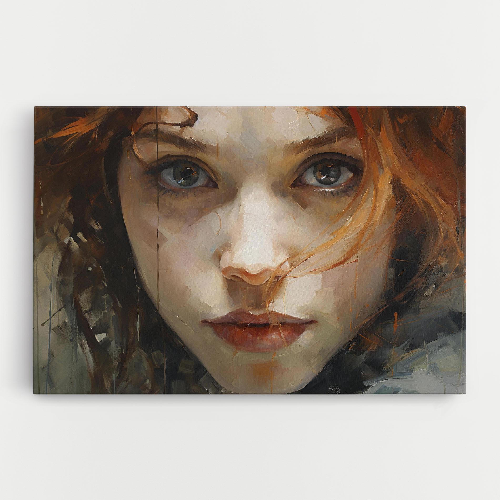 Leinwandbild Portrait Oil Painting mockup 0
