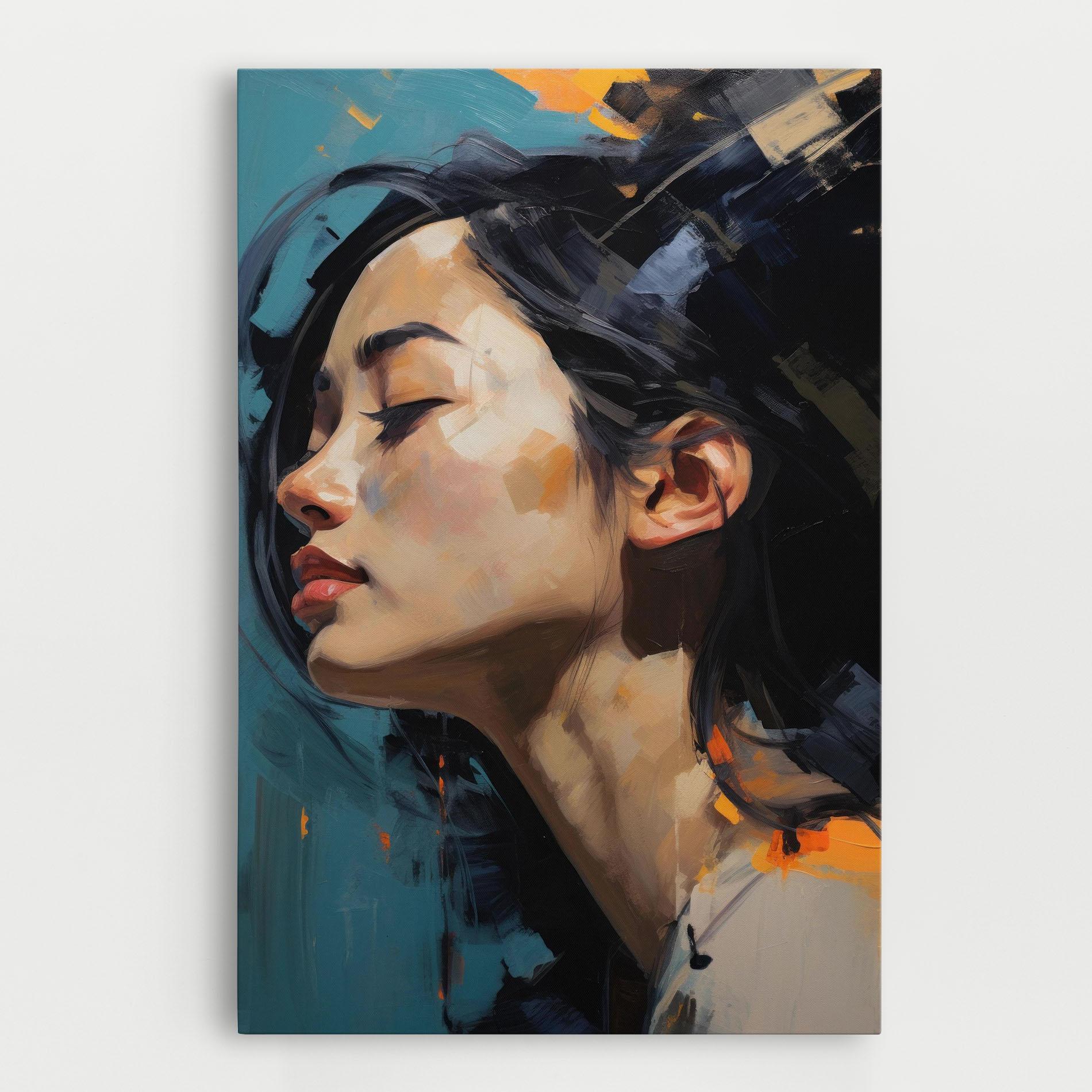 Leinwandbild Acrylic Asian Portrait mockup 0
