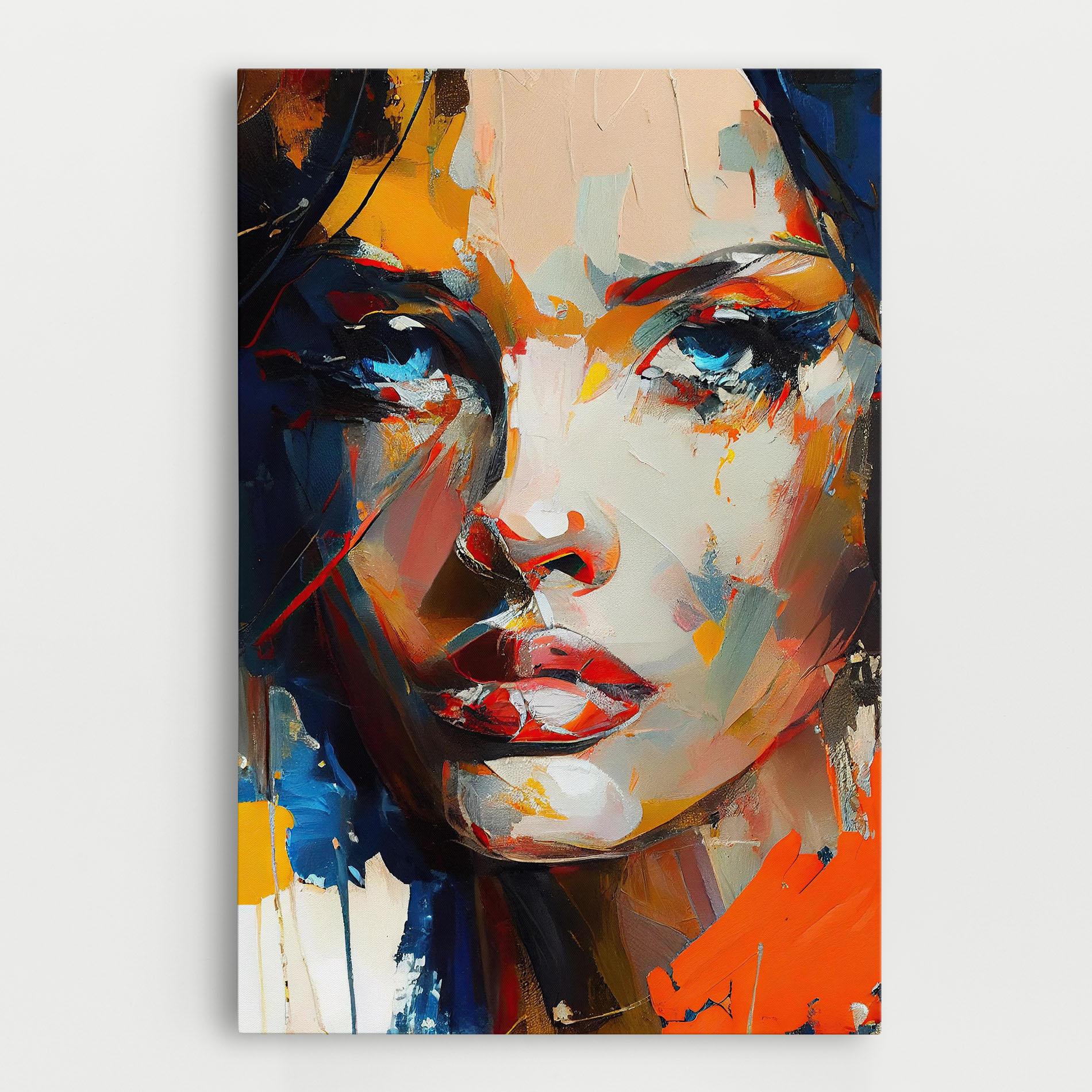 Leinwandbild Beautiful Brunette Woman mockup 0