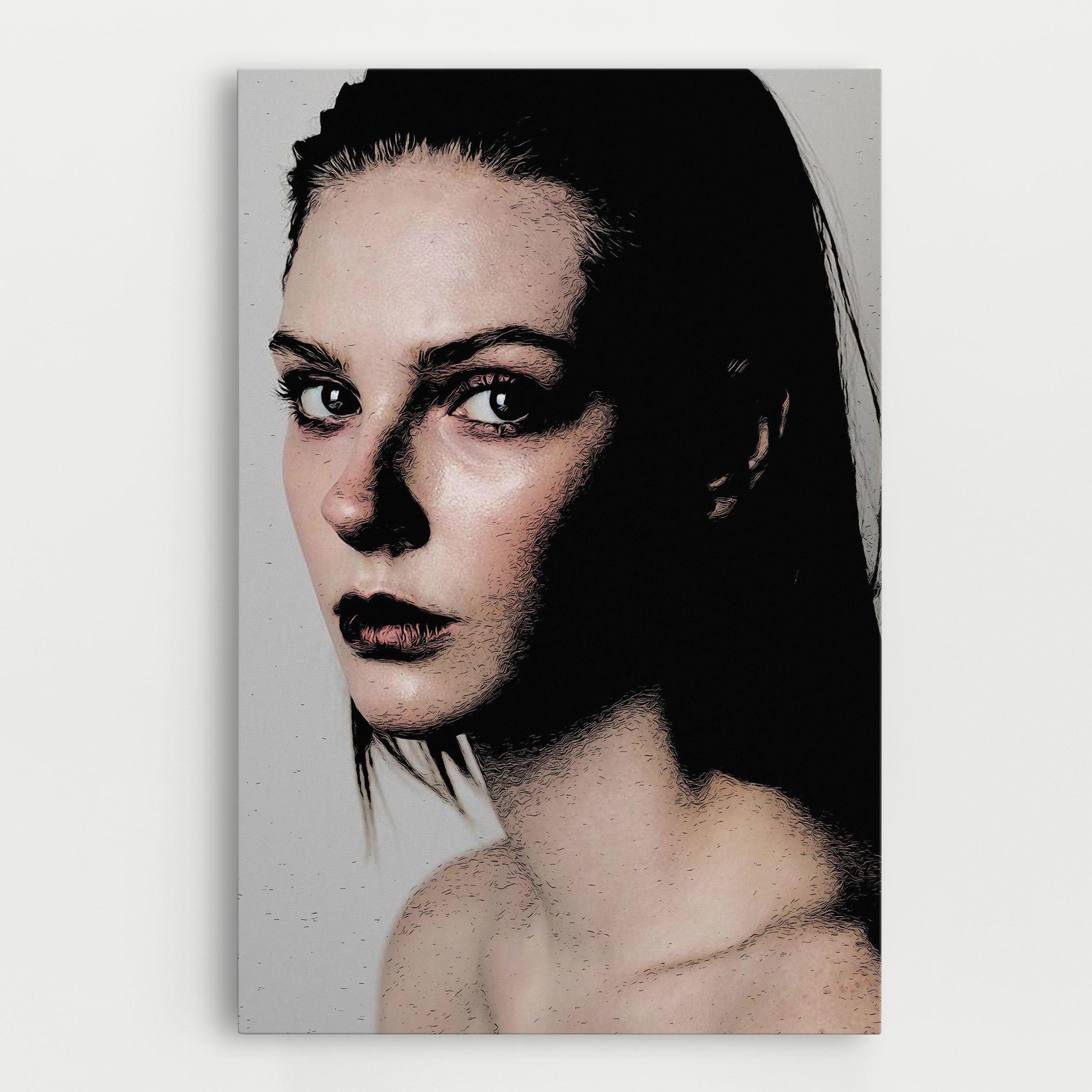 Leinwandbild Big Eyes Portrait mockup 0