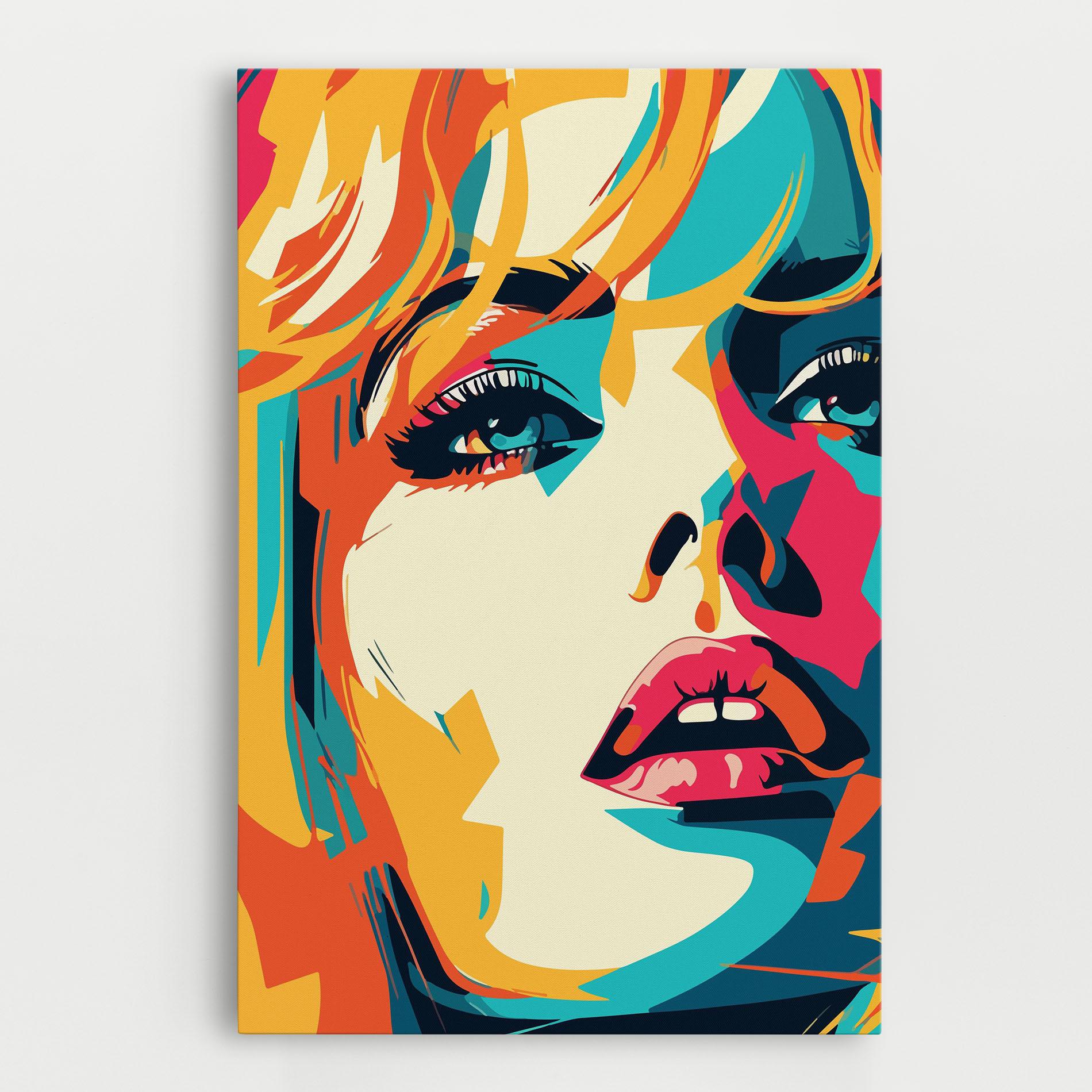 Leinwandbild Blonde Girl Portrait mockup 0