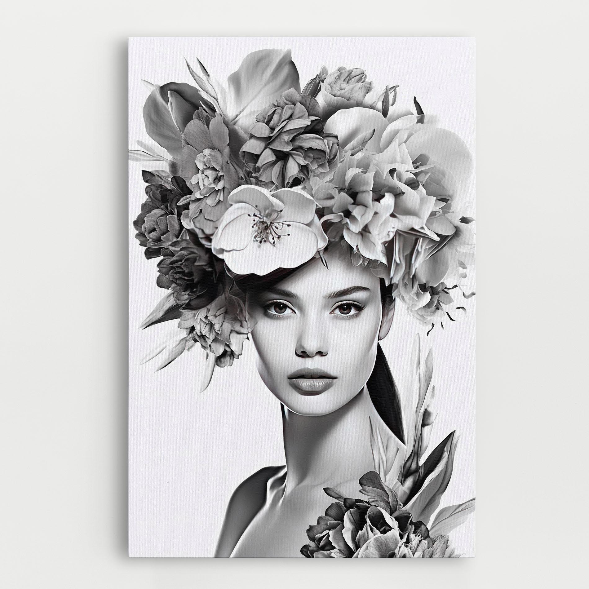 Leinwandbild Flower Crown Woman mockup 0