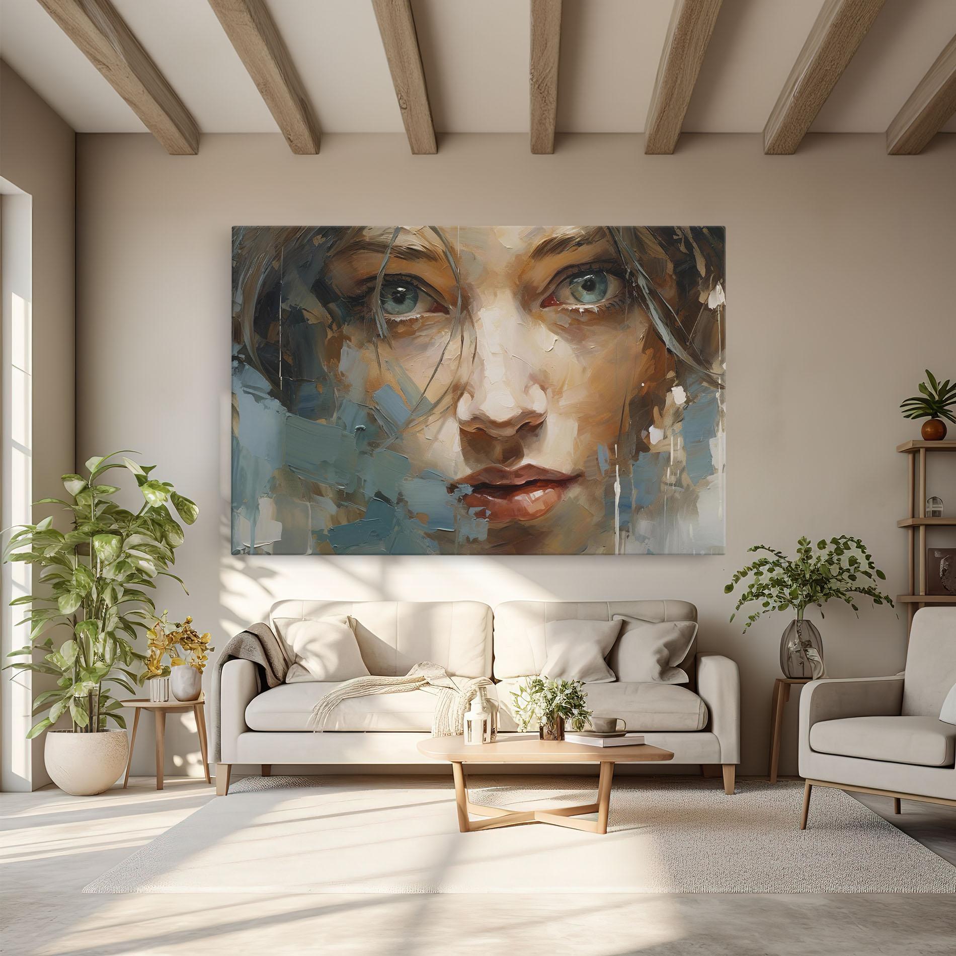 Leinwandbild Expressive Portrait mockup 6