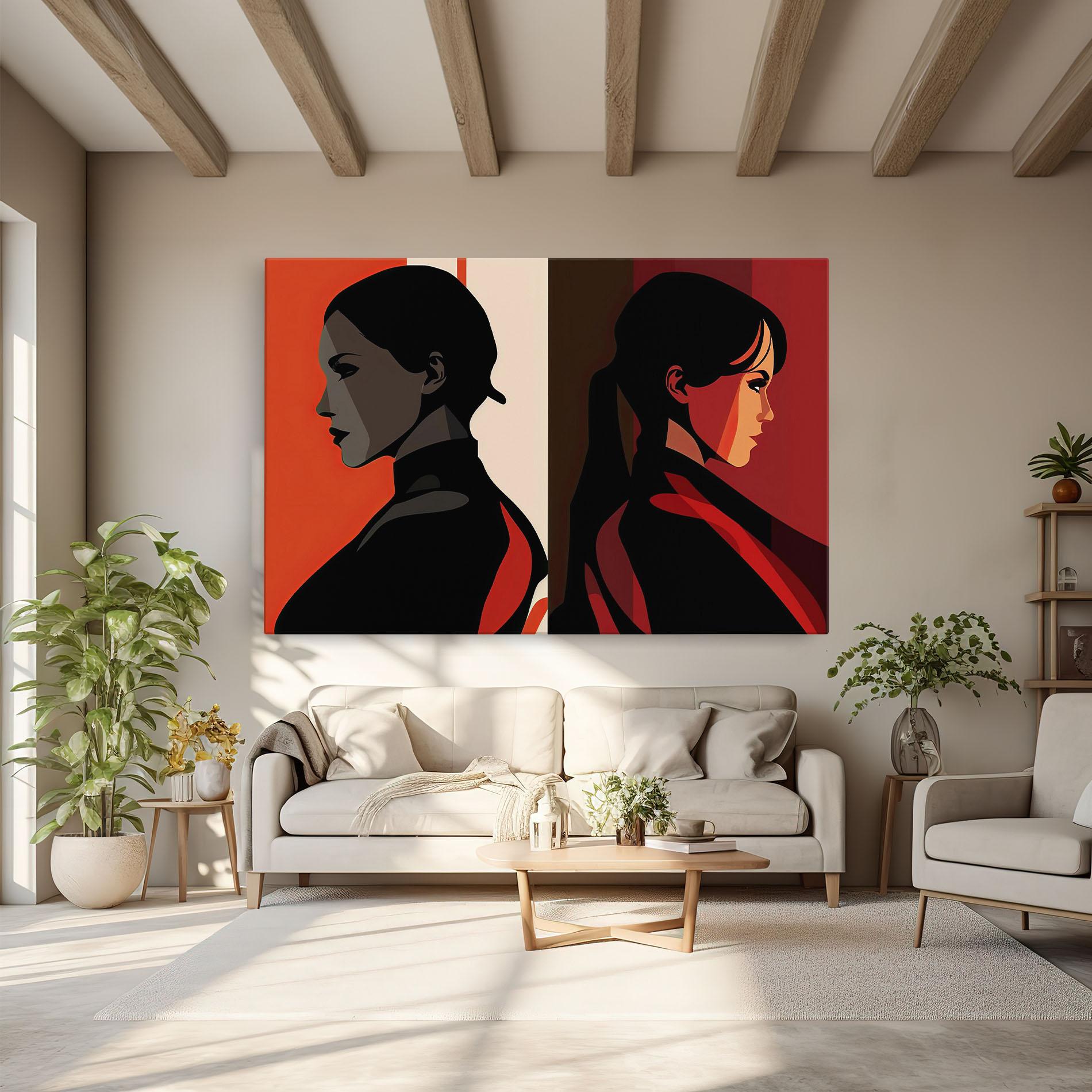 Leinwandbild Graphical Portrait mockup 6